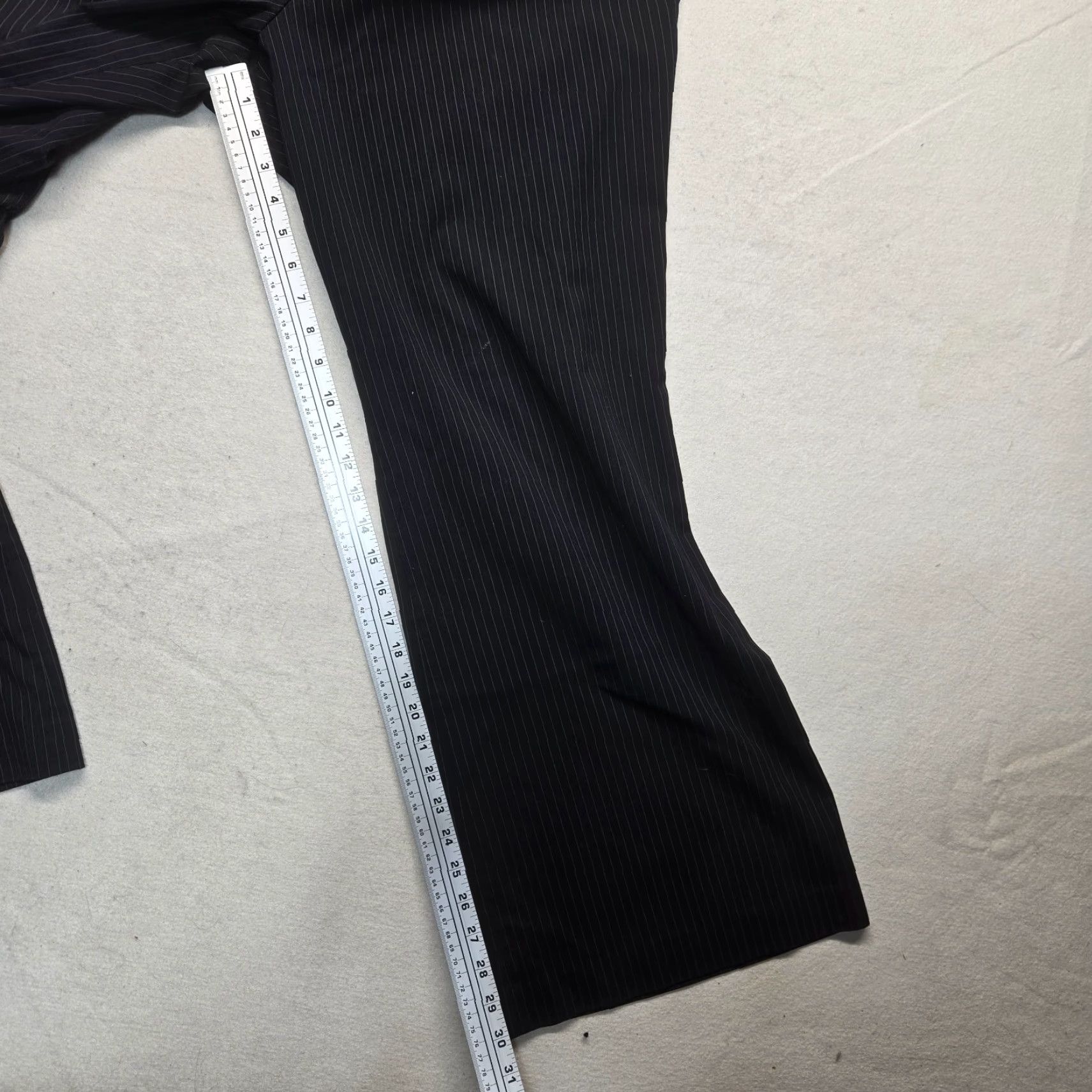 Vintage Lane Bryant Pants Dress Wide-Leg Black Stripe Striped Plus Size 4 Adult Women's size 4 Womens Pants Size 27" / US 4 / IT 40 - 6 Thumbnail