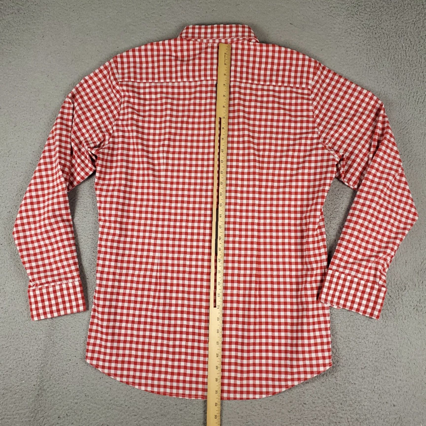 Mizzen+Main Mizzen+Main Shirt Mens XL Red Check Casual Button Up Long Sleeve Size US XL / EU 56 / 4 - 3 Thumbnail