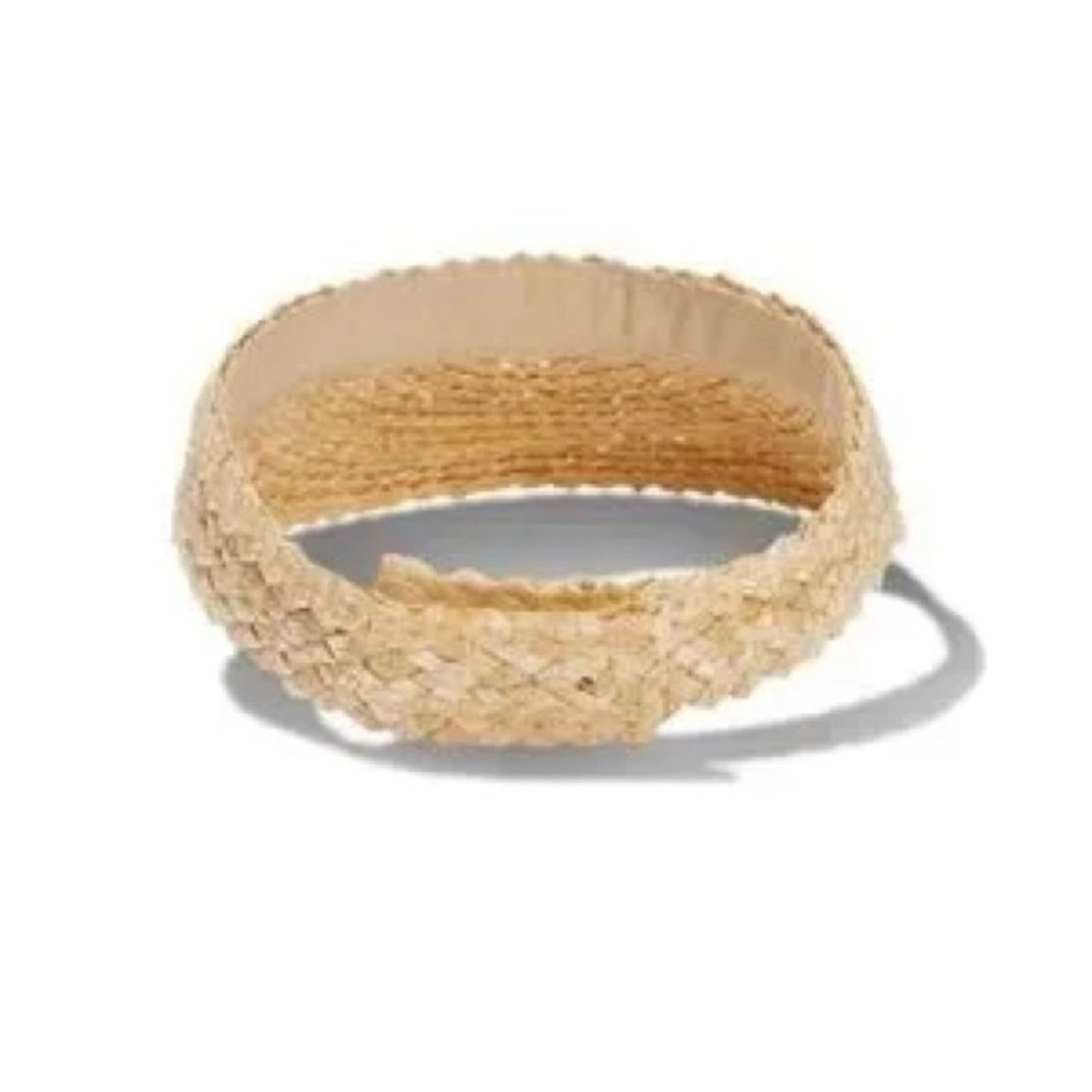 ANTHROPOLOGIE BEACH RIOT Tan Woven Straw $78 Visor Wide Hat display picture 1