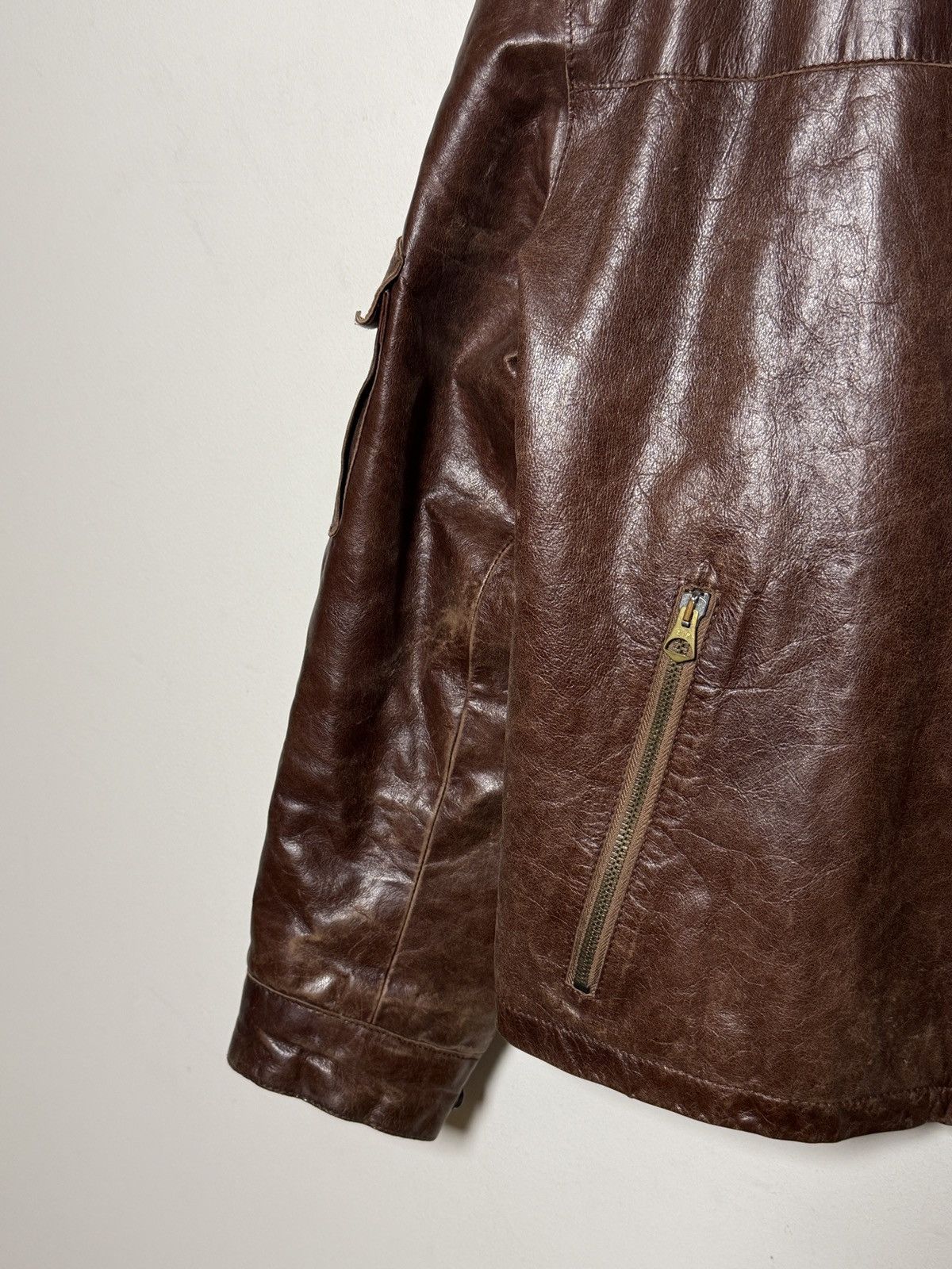 Giorgio Armani Vintage Armani Jeans leather jacket Size US M / EU 48-50 / 2 - 8 Thumbnail