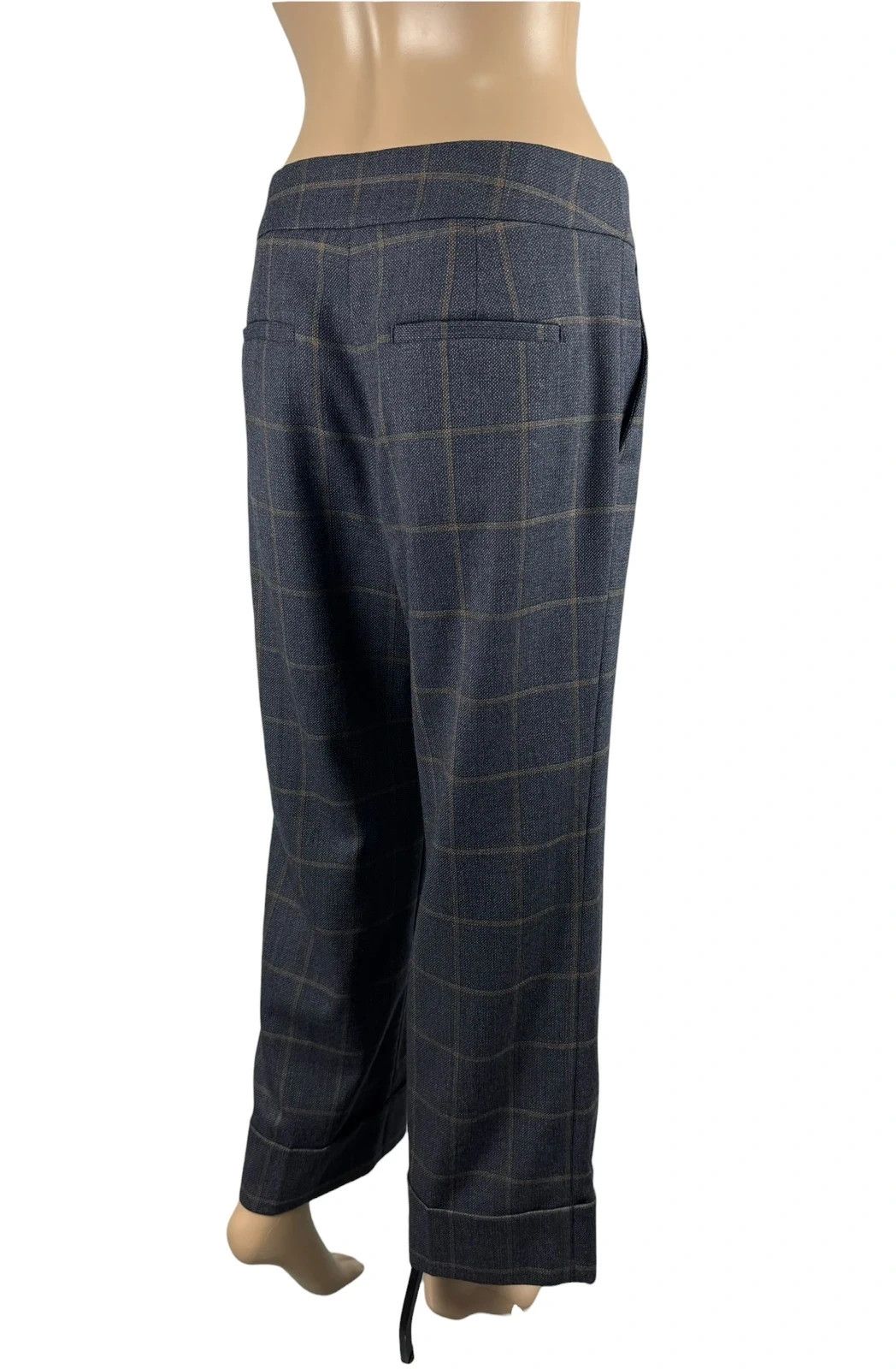 Peserico Peserico Wool Wide Leg Pants Crop Plaid size 42 Size 28" / US 6 / IT 42 - 6 Thumbnail