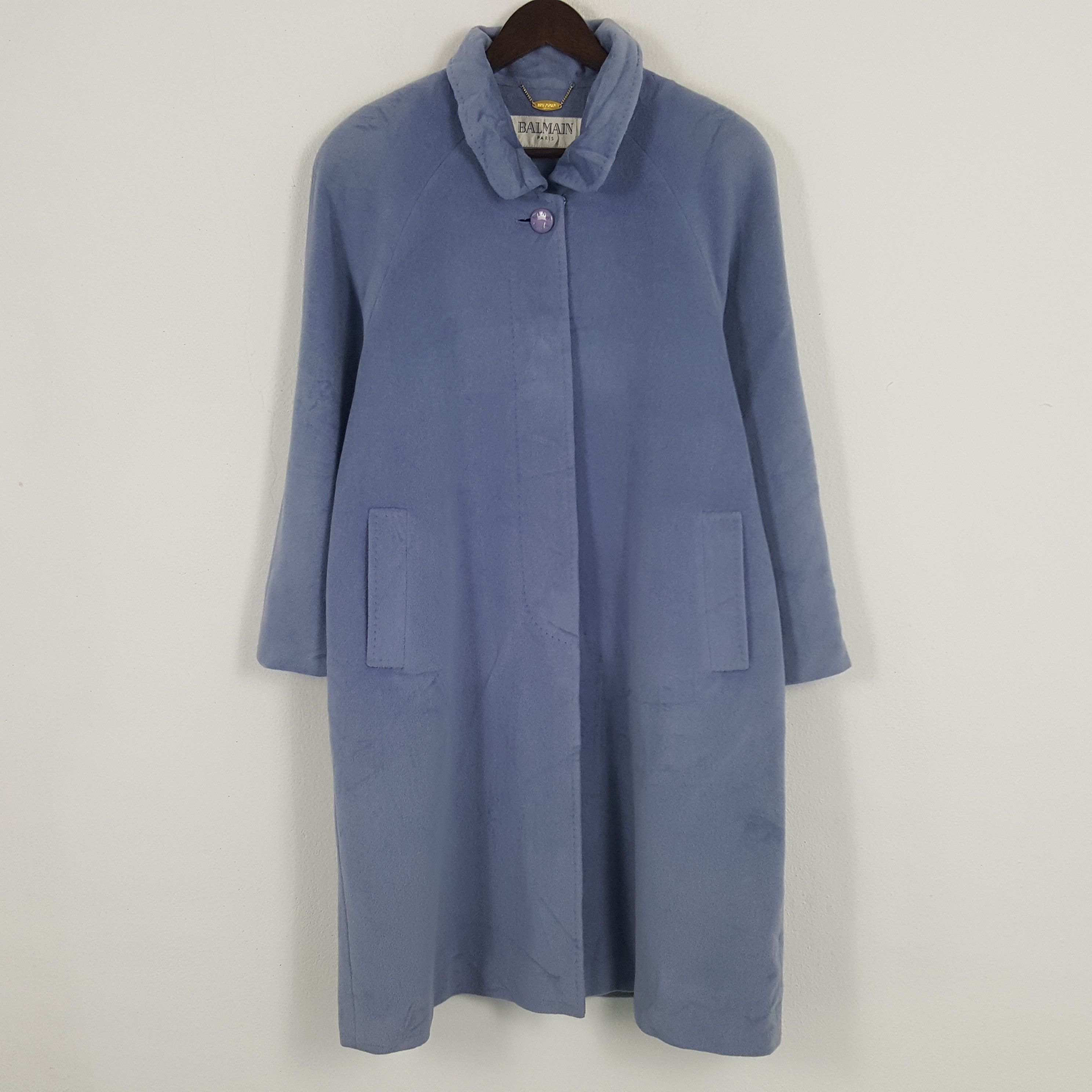 Balmain × Vintage Vintage Balmain Paris Trench Coat Jacket Size M / US 6-8 / IT 42-44 - 1 Thumbnail