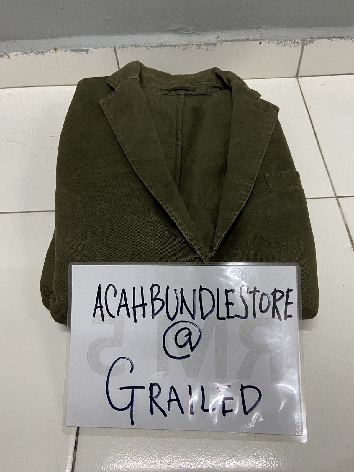 Uniqlo UNIQLO COTTON BLAZER ARMY GREEN Size 40L - 16 Thumbnail