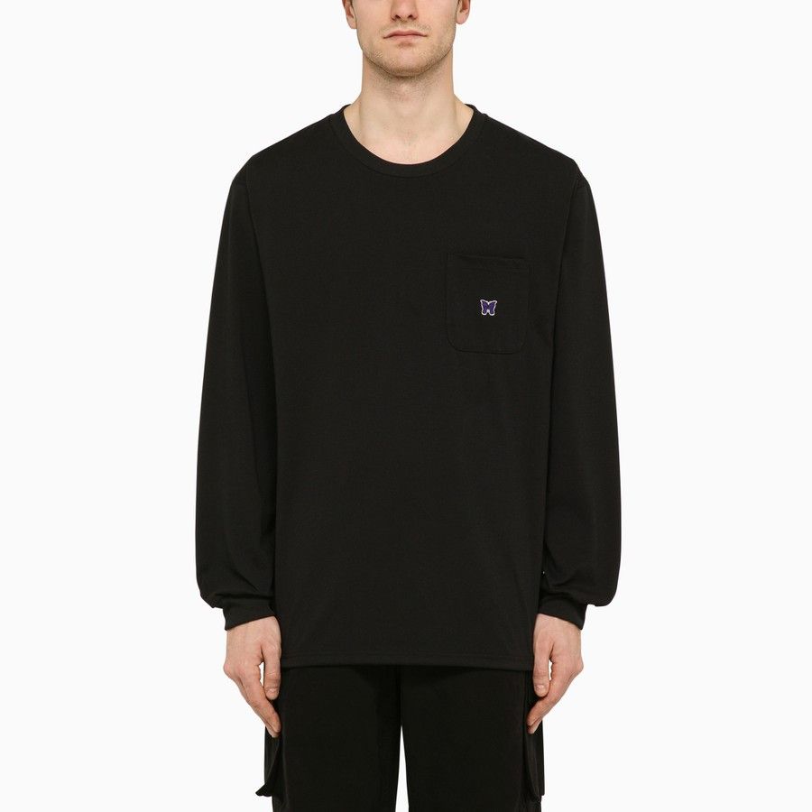 image of Needles O1D2Blof0424 Crew-Neck Sweatshirt In Black, Men's (Size Medium)