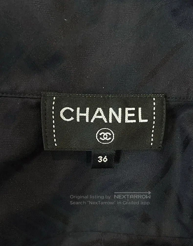 Chanel Chanel Black high-neck single-breasted long-sleeved shirt Size XXS / US 00 / IT 34 - 5 Thumbnail