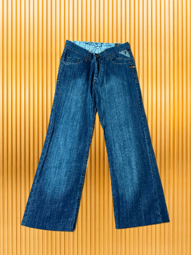 Vintage Vintage Y2K distressed Flare denim pants Size US 28 / EU 44 - 1 Thumbnail