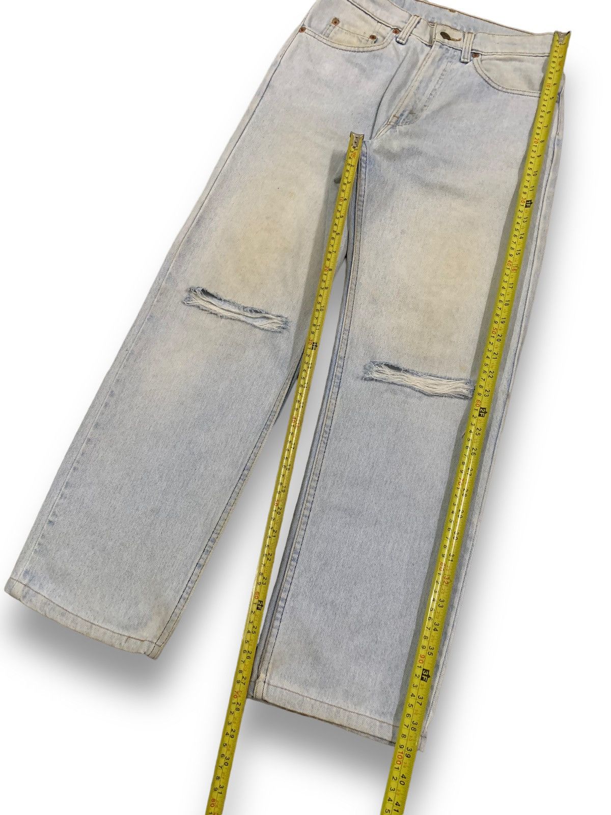 Levi's Vintage 80s Levis 510 Rusty Mud Wash Distressed Grunge Jeans Size US 32 / EU 48 - 15 Thumbnail
