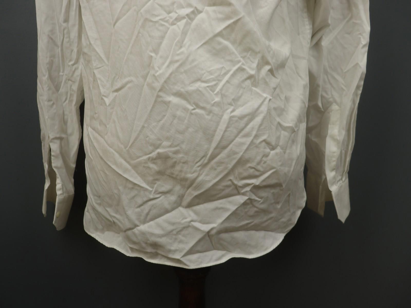 Designer Boggi Milano White Cotton Collared Formal Shirt Size 42 Size US M / EU 48-50 / 2 - 10 Thumbnail