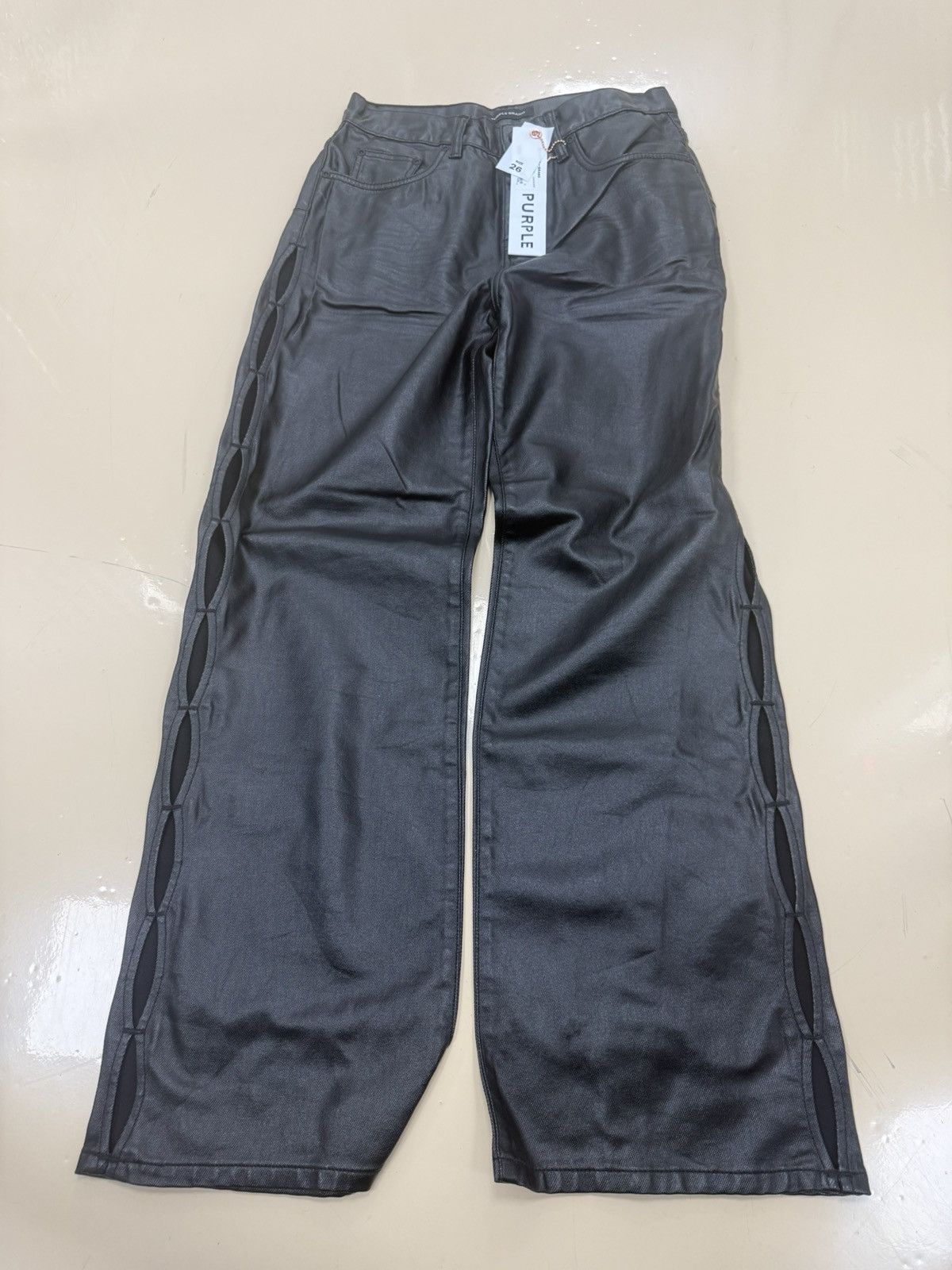 Purple Brand Wide Black Cut Jeans