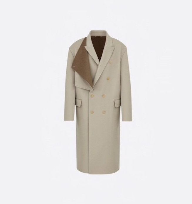 RUNWAY FW19 Cashmere Double Breasted Asymmetrical Flap Coat
