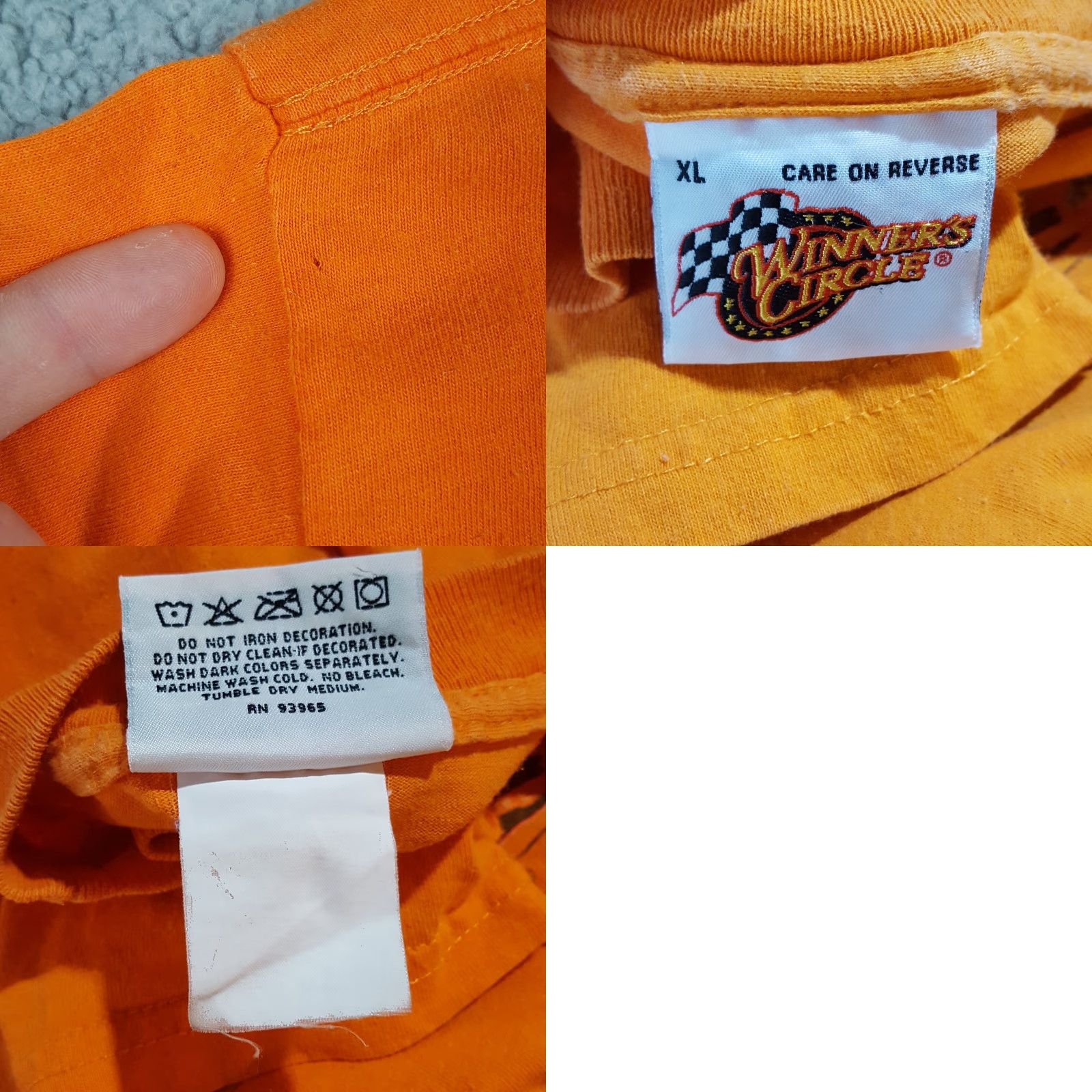 Vintage VINTAGE Winner's Circle Tony Stewart Home Depot Racing NASCAR T-Shirt Orange XL 00s Mens Size US XL / EU 56 / 4 - 8 Thumbnail