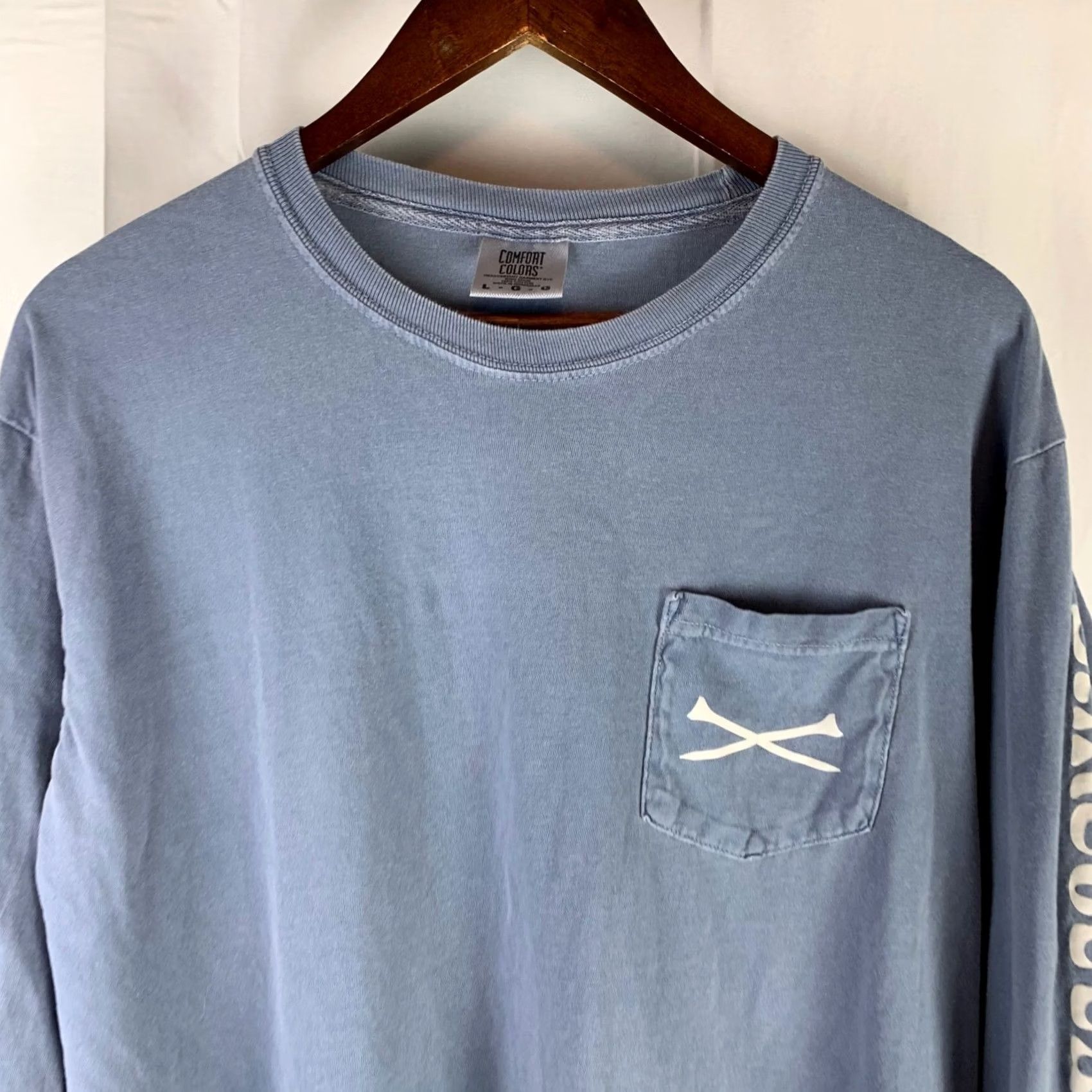 Comfort Colors Barstool Golf Long Sleeve T-Shirt Mens L Blue Graphic Pocket Tee Comfort Colors Size US L / EU 52-54 / 3 - 2 Thumbnail