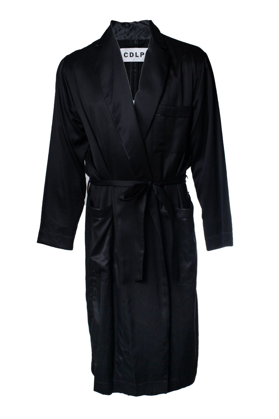 CDLP CDLP, Black silk long wrap robe Size US L / EU 52-54 / 3 - 1 Thumbnail
