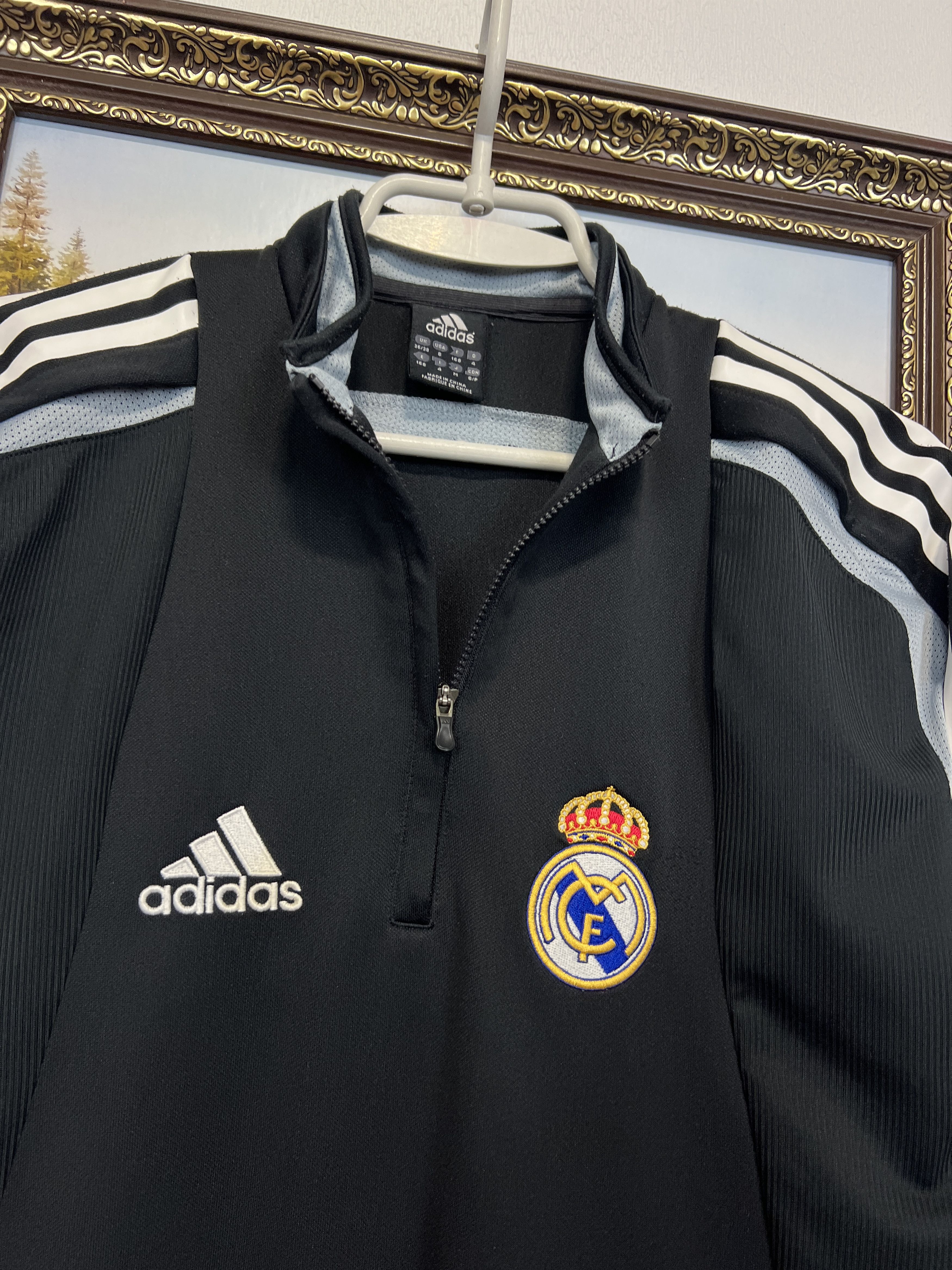 Adidas Vintage Real Madrid Football Train Jacket Soccer Sweatshirt Size US S / EU 44-46 / 1 - 3 Thumbnail