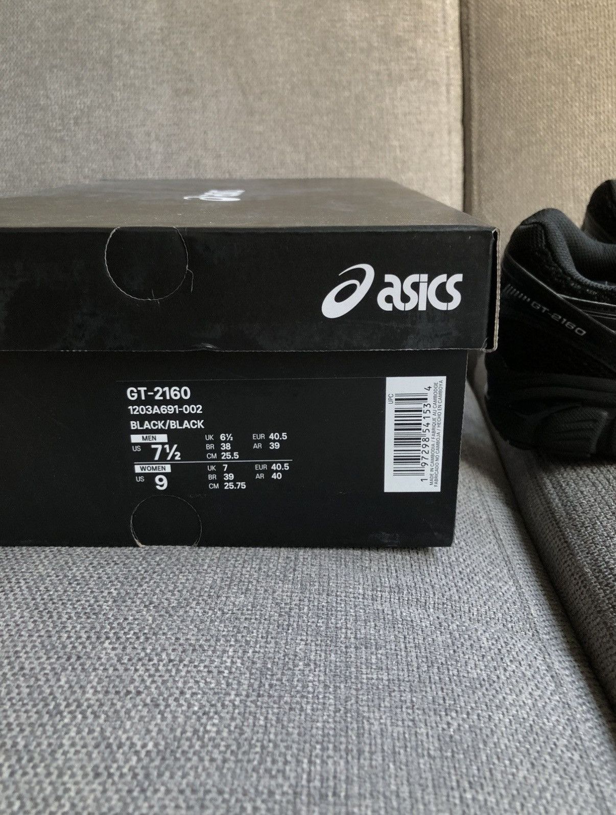 Asics × JJJJound GT-2160 1203A691-002 BLACK/BLACK JJJOUND ASICS Size US 7.5 / EU 40-41 - 4 Thumbnail