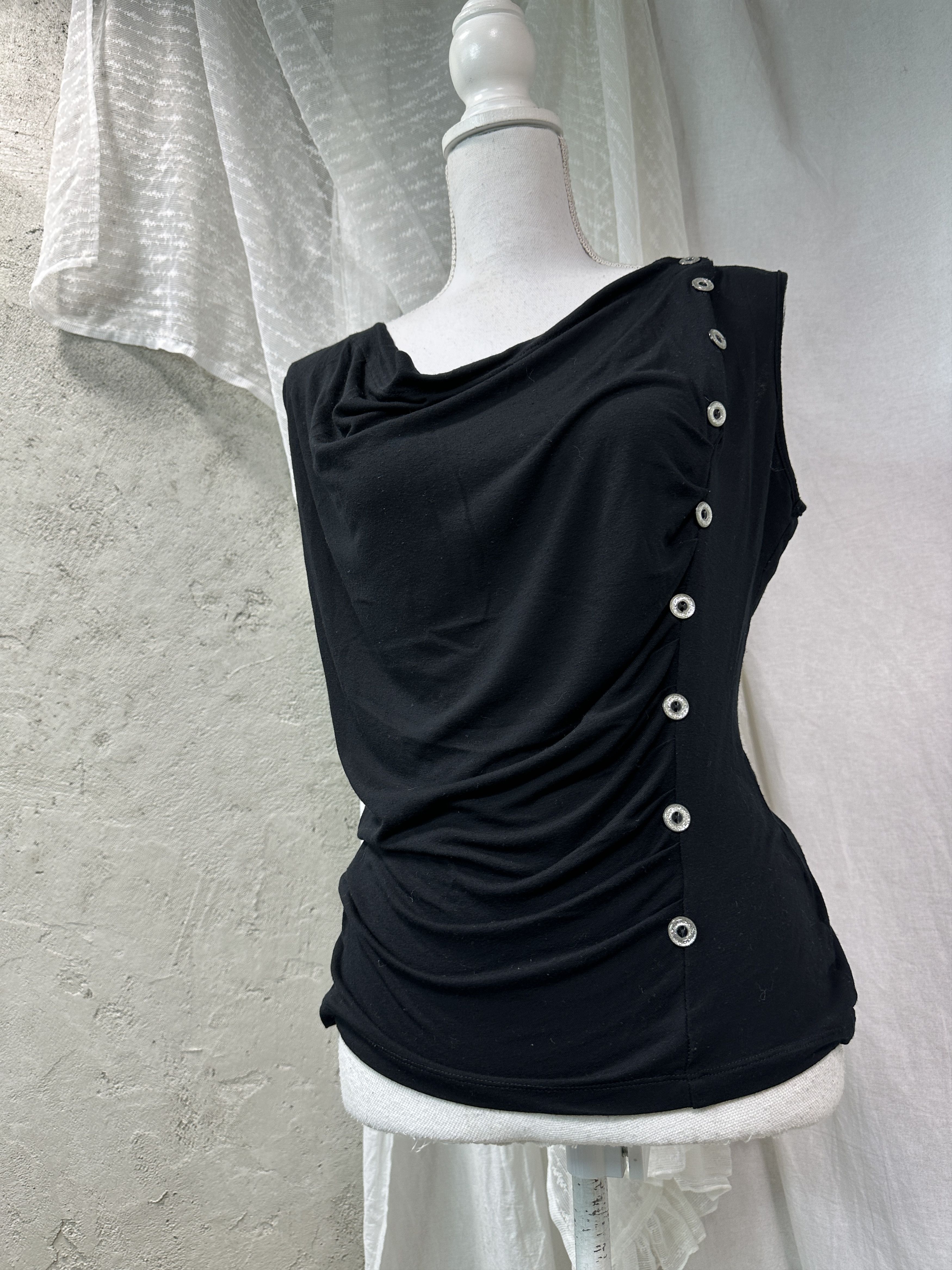 Vintage Vintage Avant Garde Grunge Opium Buttons Top Y2K Size M / US 6-8 / IT 42-44 - 1 Thumbnail