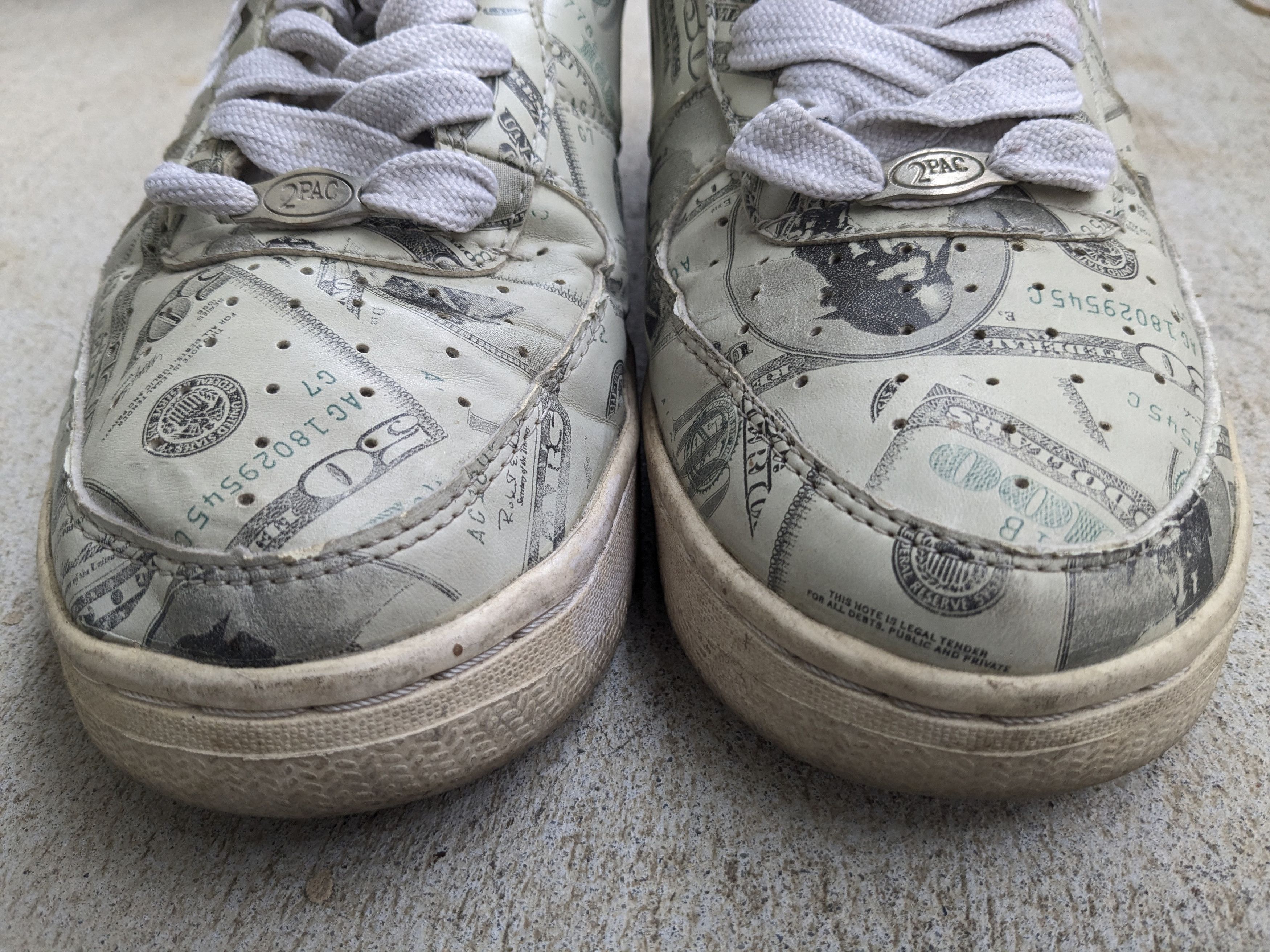 Makaveli Vintage Makaveli Tupac Shakur 8.5 Dollar Bill Size US 8.5 / EU 41-42 - 2 Thumbnail