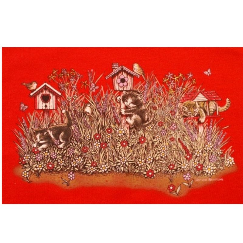 Northern Reflections Northern Reflections TShirt Red Kittens Birdhouse Flowers XS Size XS / US 0-2 / IT 36-38 - 2 Thumbnail