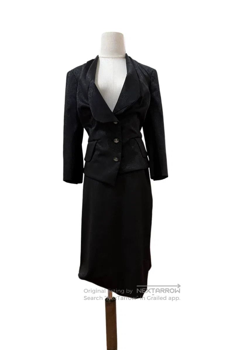 Vivienne Westwood Vivienne Westwood Black Asymmetrical Skirt Suit with Hidde Size S / US 4 / IT 40 - 1 Thumbnail
