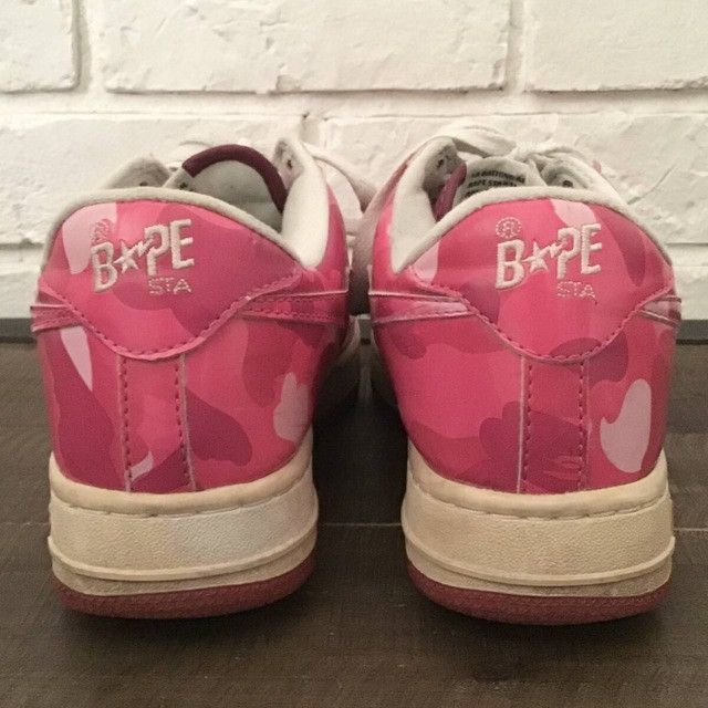 Bape × Nigo Pink camo BAPE STA Patent Leather Sneakers a bathing ape Size US 6 / IT 36 - 5 Thumbnail