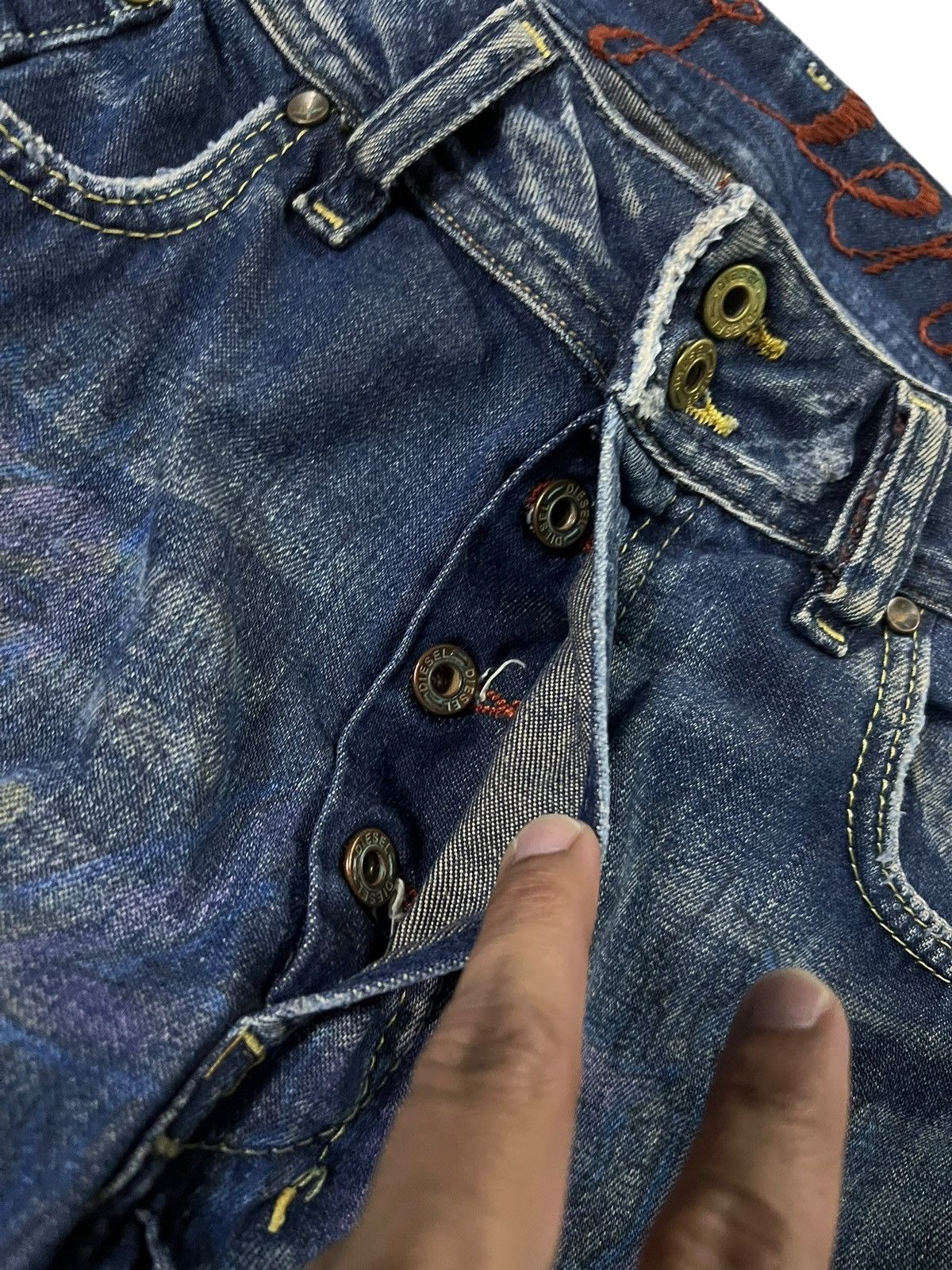 If Six Was Nine Flare Distressed Diesel Denim Gallery Sick Jean Size US 33 - 10 Thumbnail