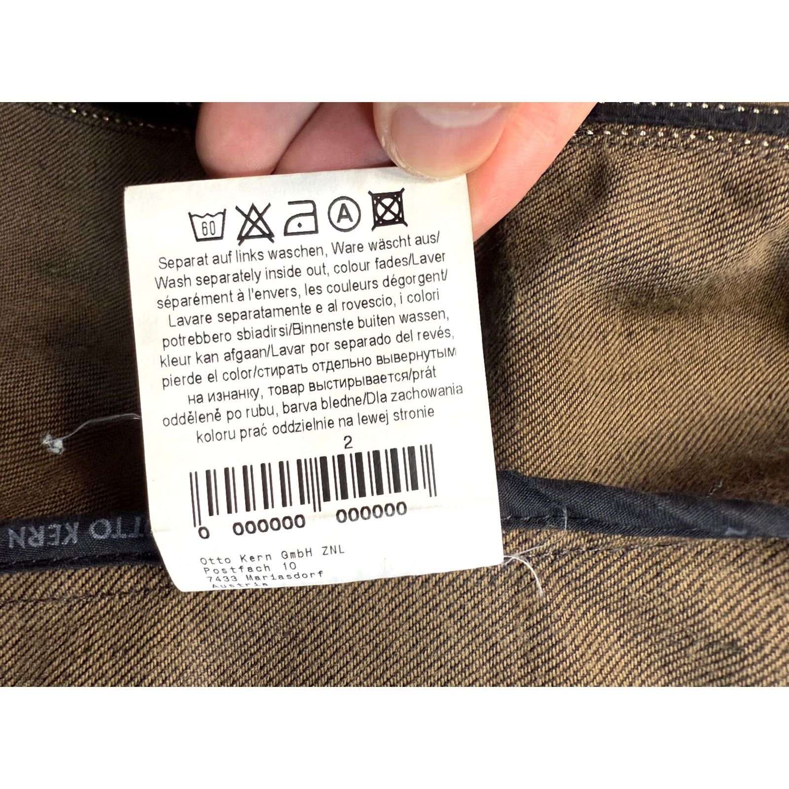 Denime Otto Kern Kashira Black/Brown Button Denim Jacket Women M Jacket Brown Denim Mens? Women? (Keep: Women M) Size M / US 6-8 / IT 42-44 - 6 Thumbnail