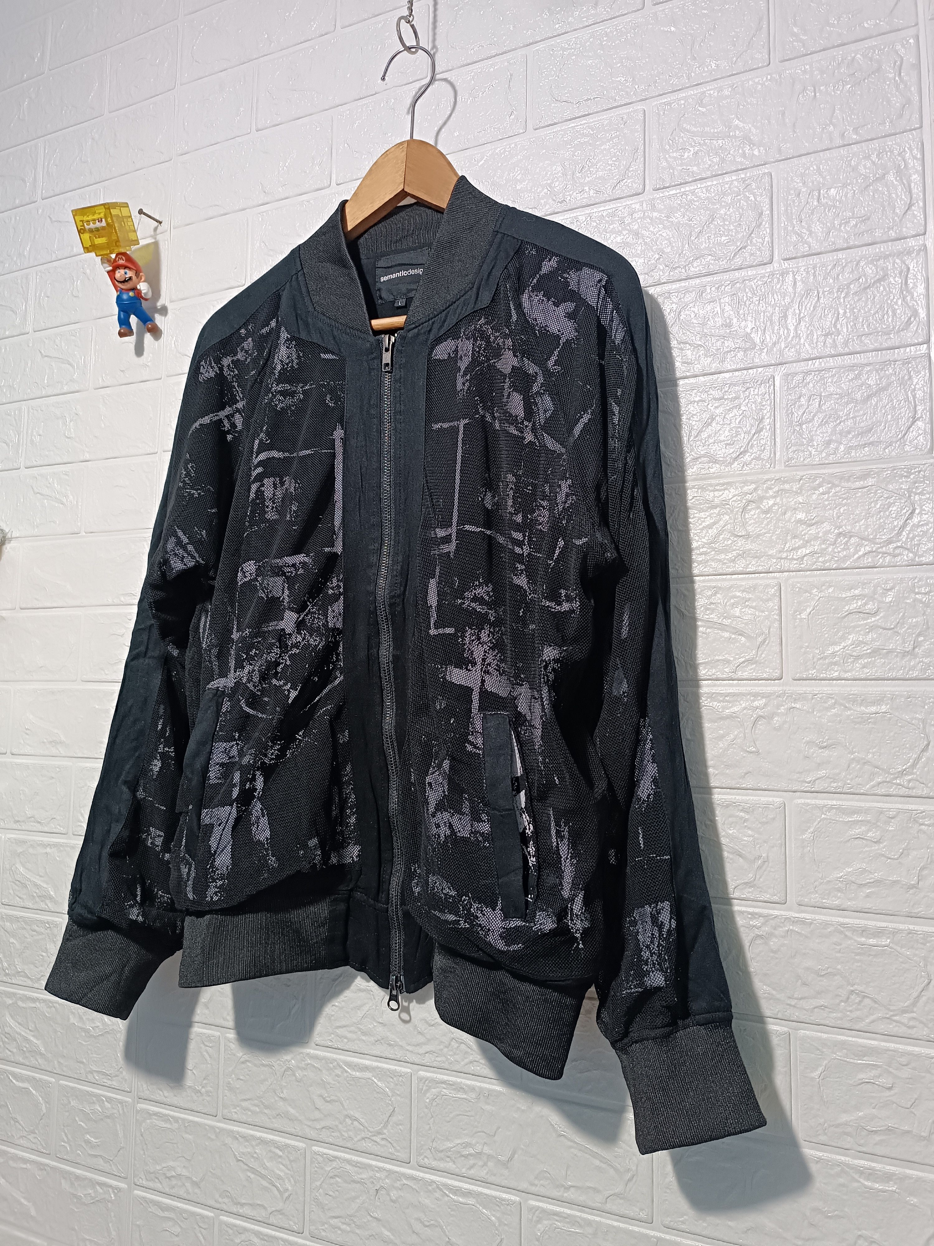 semanticdesign Sematic Design Mesh Rayon Abstract Print Bomber Jacket Size US L / EU 52-54 / 3 - 2 Thumbnail