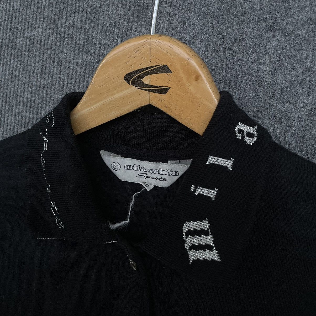 Designer × Mila Schon Mila Schon Sports L/S Polo T Shirt Size US M / EU 48-50 / 2 - 4 Thumbnail