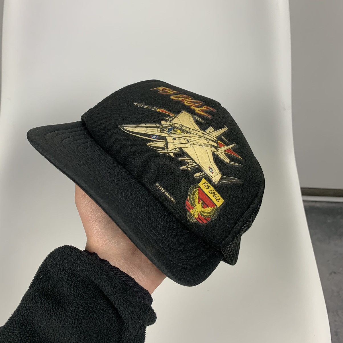 Other Vintage F-15 Eagle 1988 Trucker Hat Cap Black One Size Men’s Size ONE SIZE - 6 Thumbnail