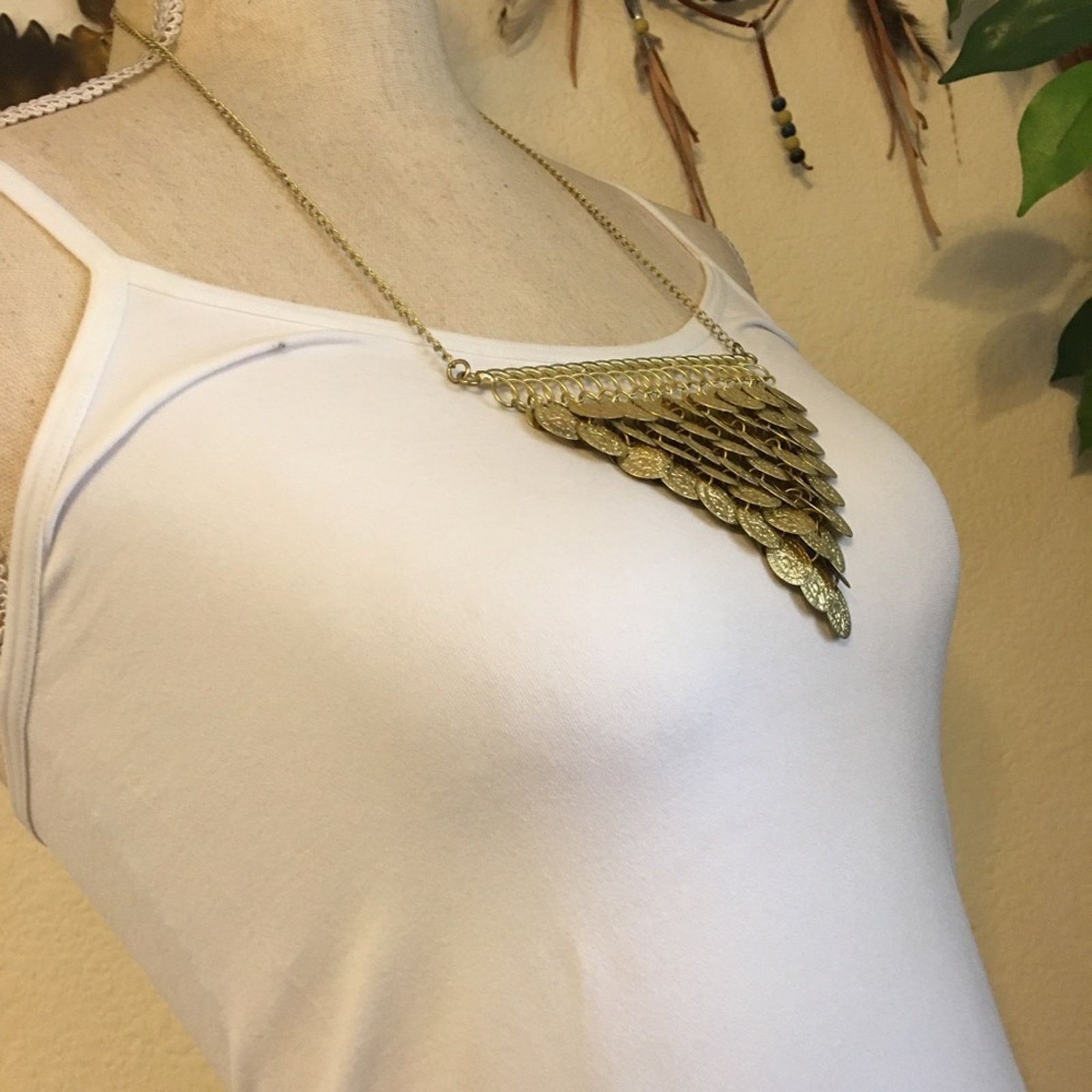 Jewelry Tiered gold tone faux French coin necklace Size ONE SIZE - 2 Thumbnail