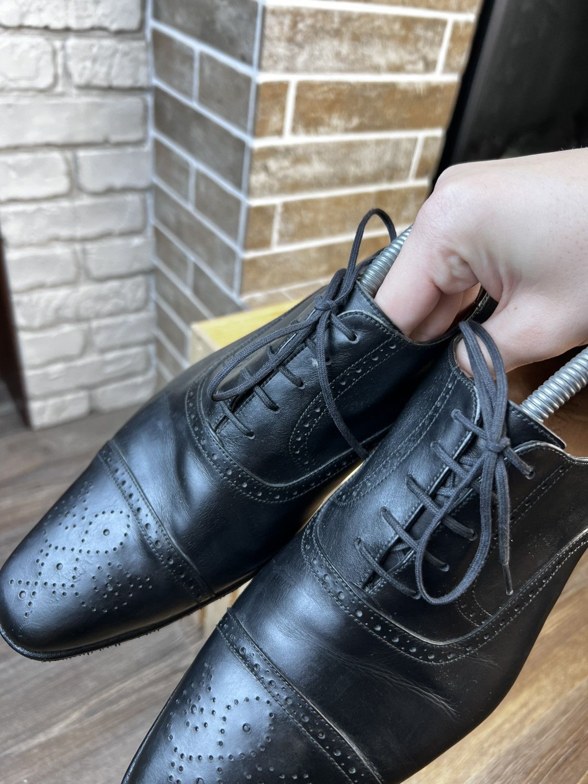 J.M. Weston J.M Weston Black Leather Cap Toe Oxford Brogues Shoes UK7 Size US 8 / EU 41 - 8 Thumbnail