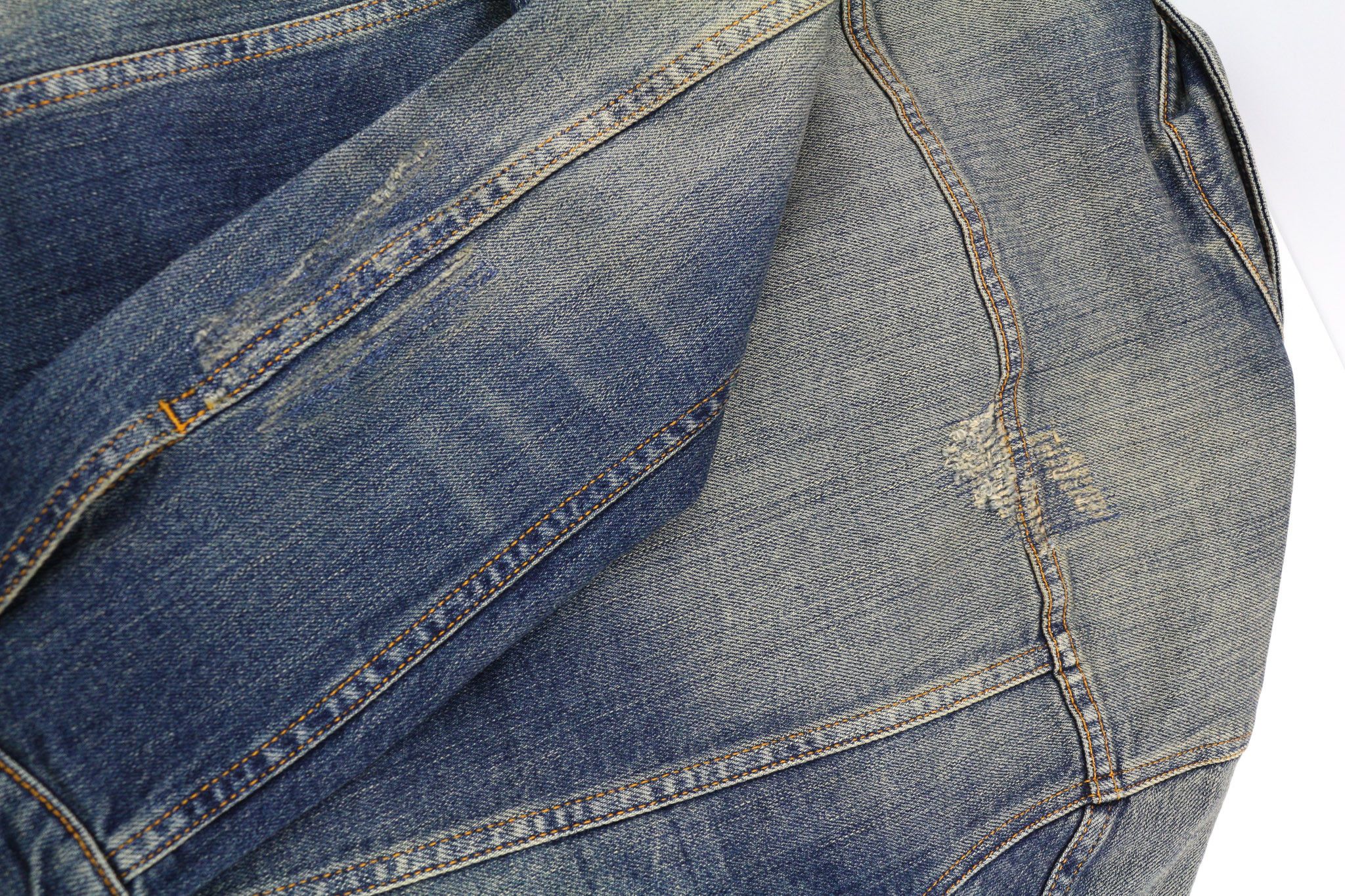 Nudie Jeans S Blue Denim Polo Neck Logo Jacket 80391 Size US S / EU 44-46 / 1 - 10 Thumbnail