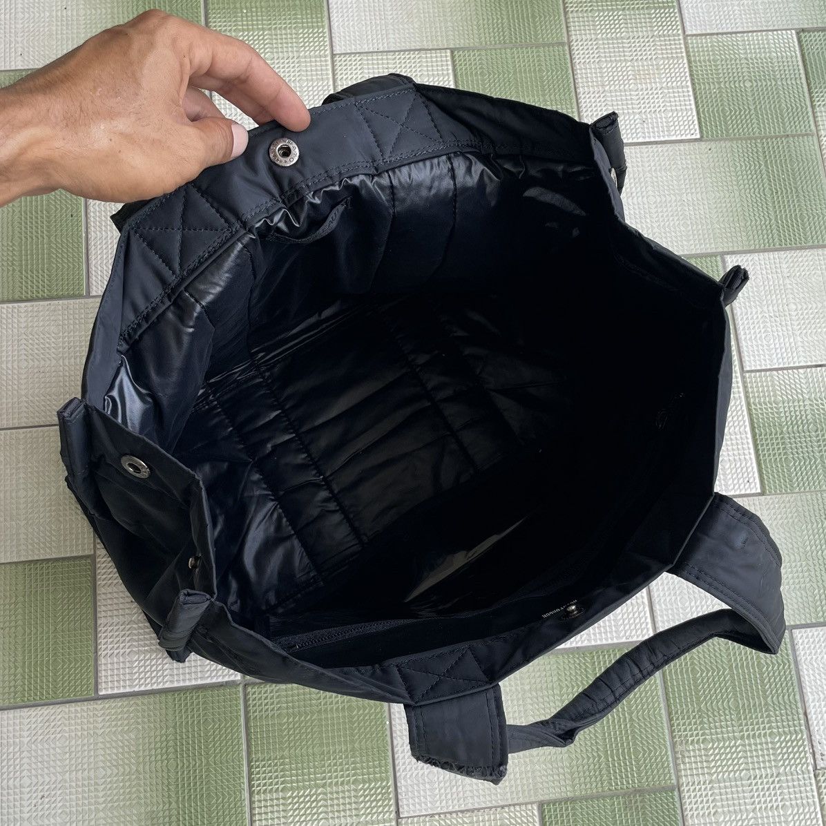 Head Porter × Japanese Brand × Porter Distressed Head Porter X Black Beauty Nylon Black Tote Size ONE SIZE - 6 Thumbnail