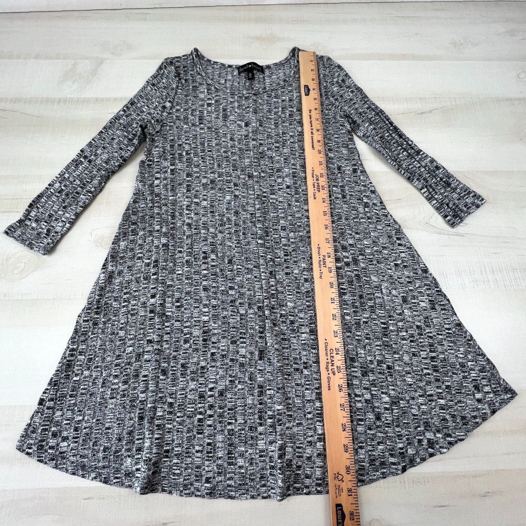 Vintage Womens Derek Heart Small Gray Sweater Tunic Casual 3/4 Sleeves Size S / US 4 / IT 40 - 5 Thumbnail