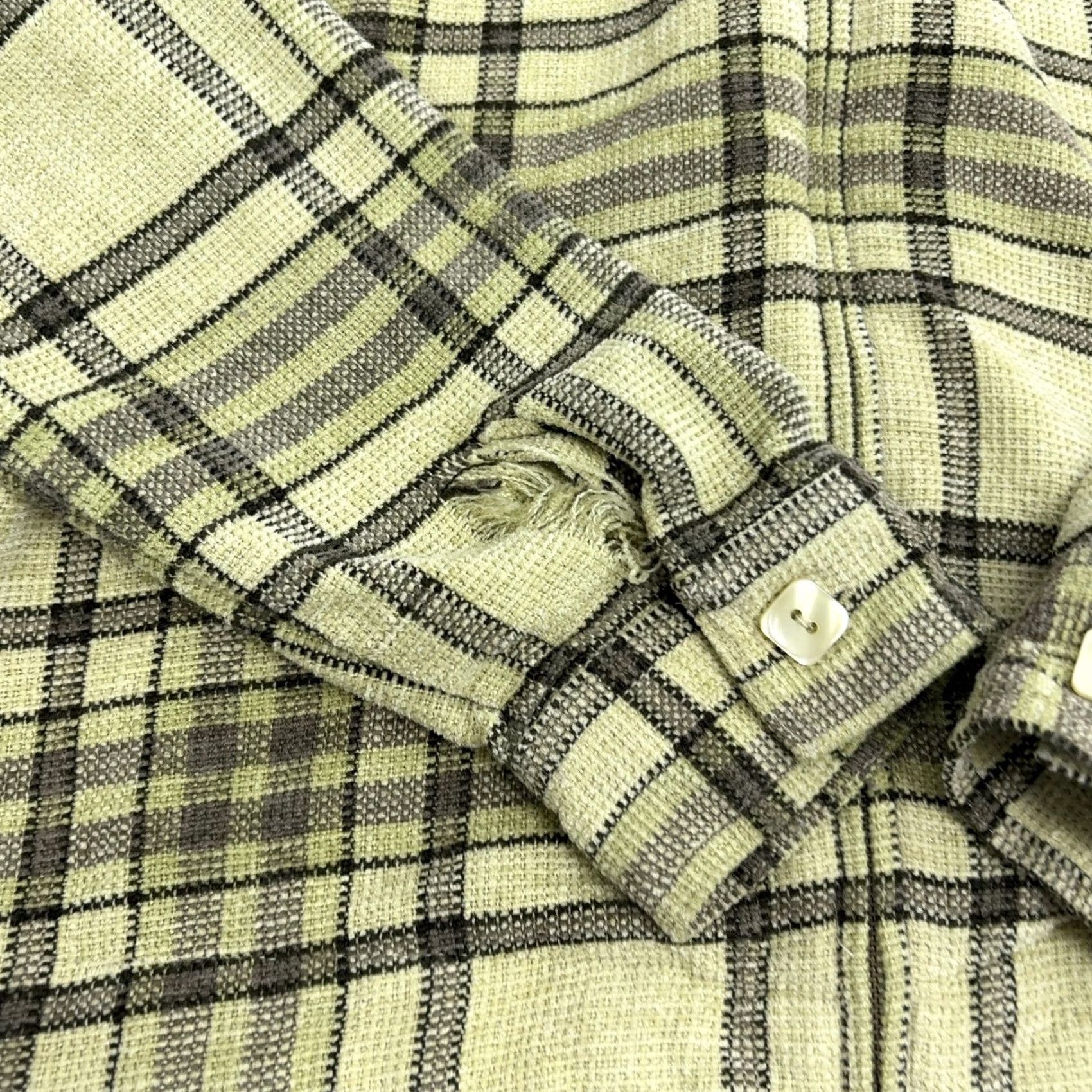 Vintage Christopher & Banks Jacket Womens M Green Yellow Plaid Full Zip Shacket Casual Size M / US 6-8 / IT 42-44 - 4 Thumbnail