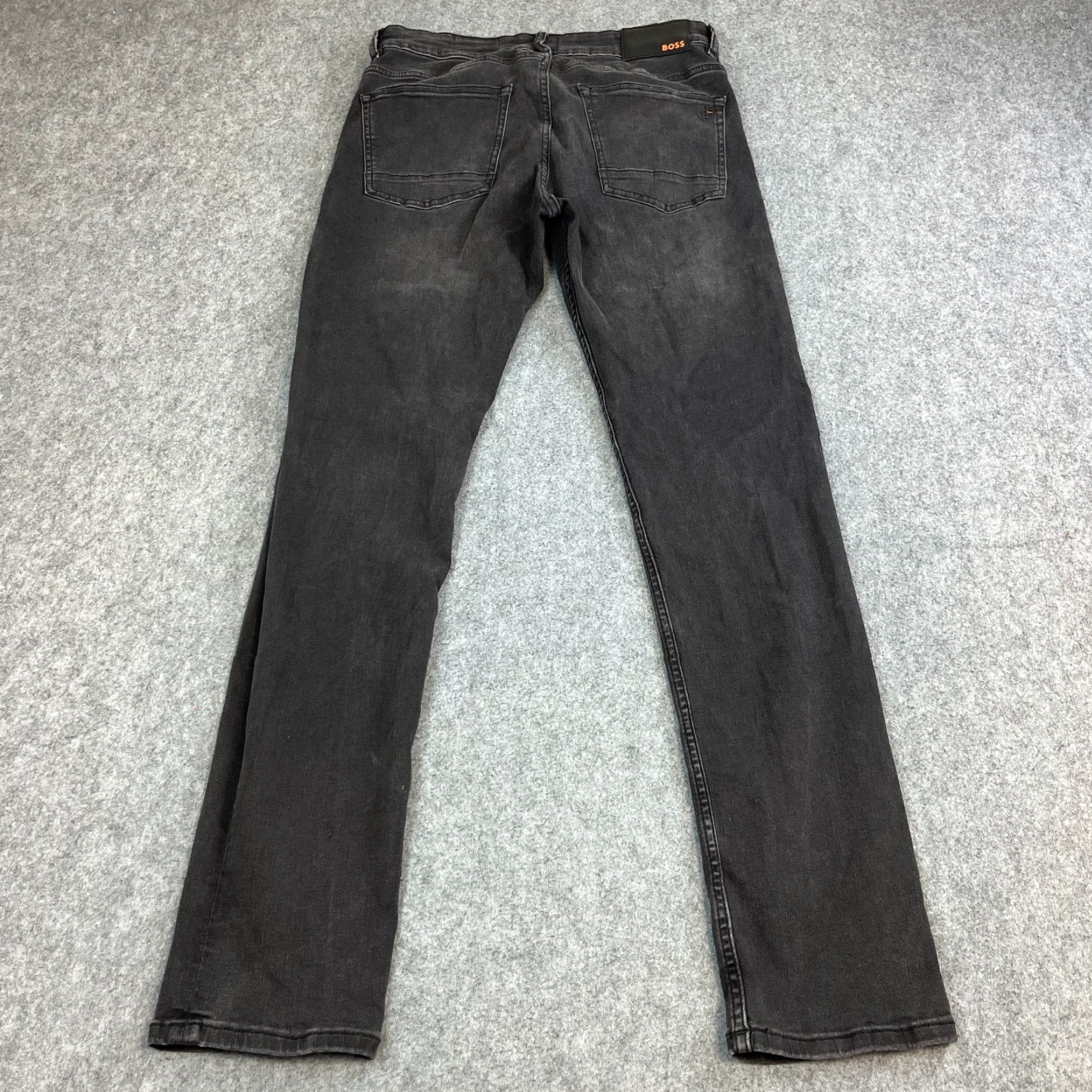 Hugo Boss HUGO BOSS Jeans Slim Skinny Delaware 32 Dark Grey Denim Warm Comfort Stretch 5-Pocket Mens Regular 32in Inside Leg 32in Grey Denim Size US 32 / EU 48 - 2 Thumbnail