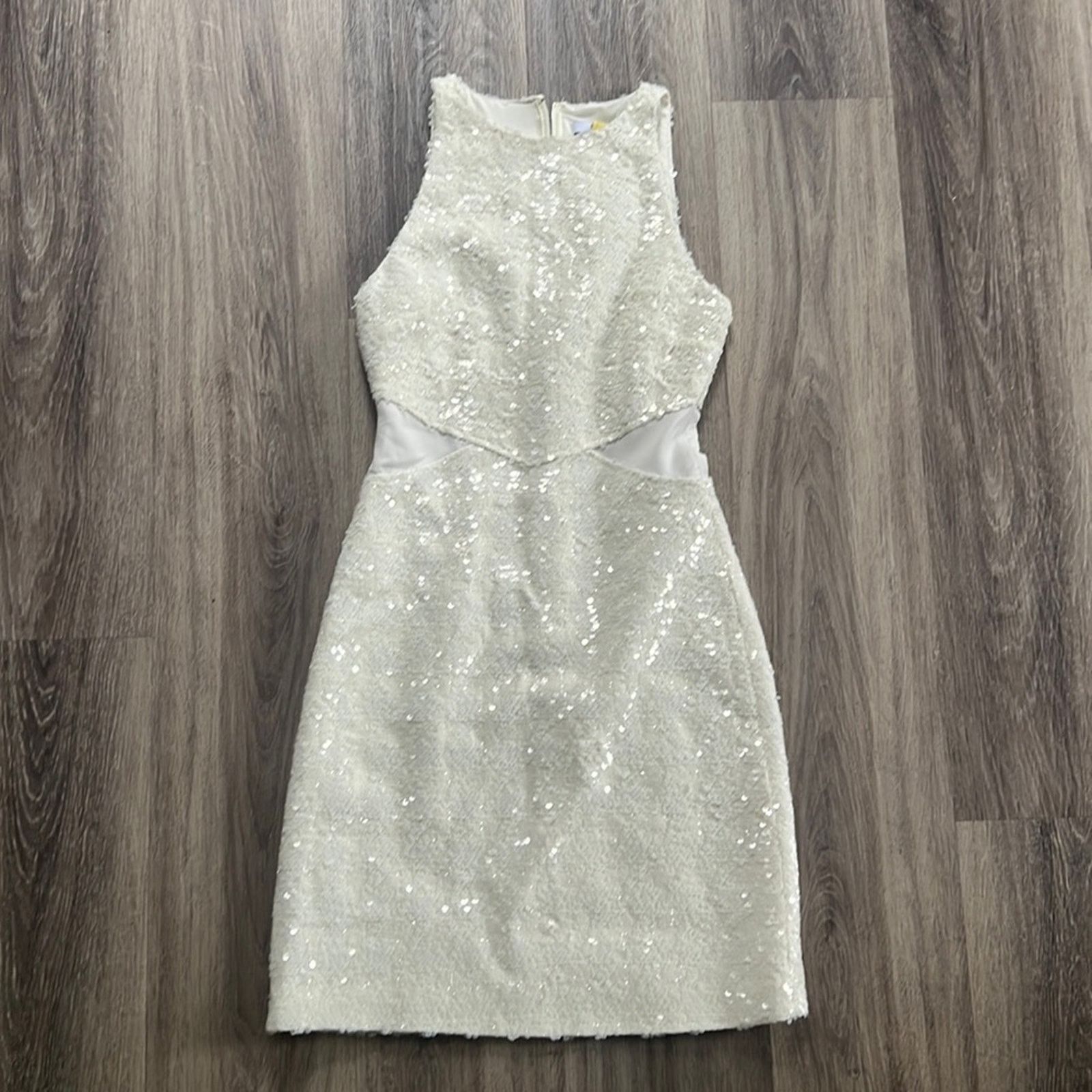 Derek Lam 10 Crosby 10 Crosby Derek Lam White Sequins Mini Dress Size 0 Size XS / US 0-2 / IT 36-38 - 2 Thumbnail