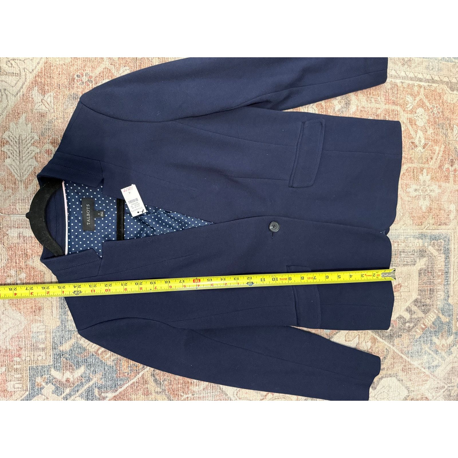 Talbots Talbots NWT PIQUÉ KNIT BLAZER in Indigo Blue, Sz 4, MP $179 Size S / US 4 / IT 40 - 5 Thumbnail
