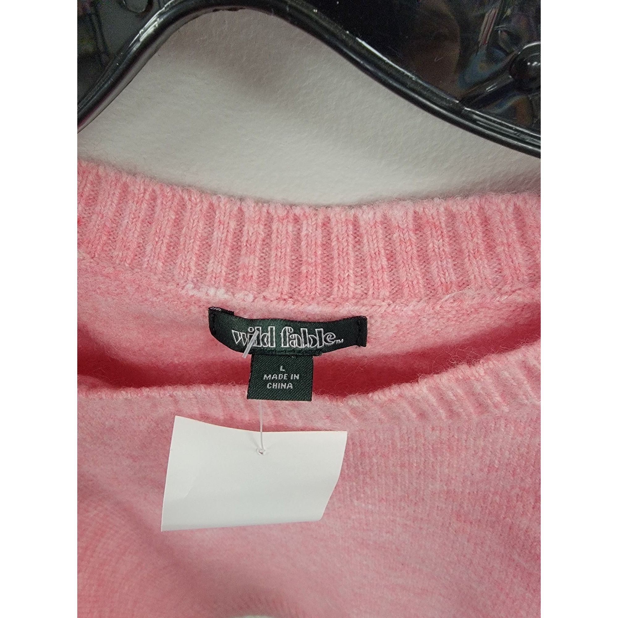 Other Wild Fable Pink Puff Shoulder Sweater Acrylic Blend Size S Size S / US 4 / IT 40 - 3 Thumbnail