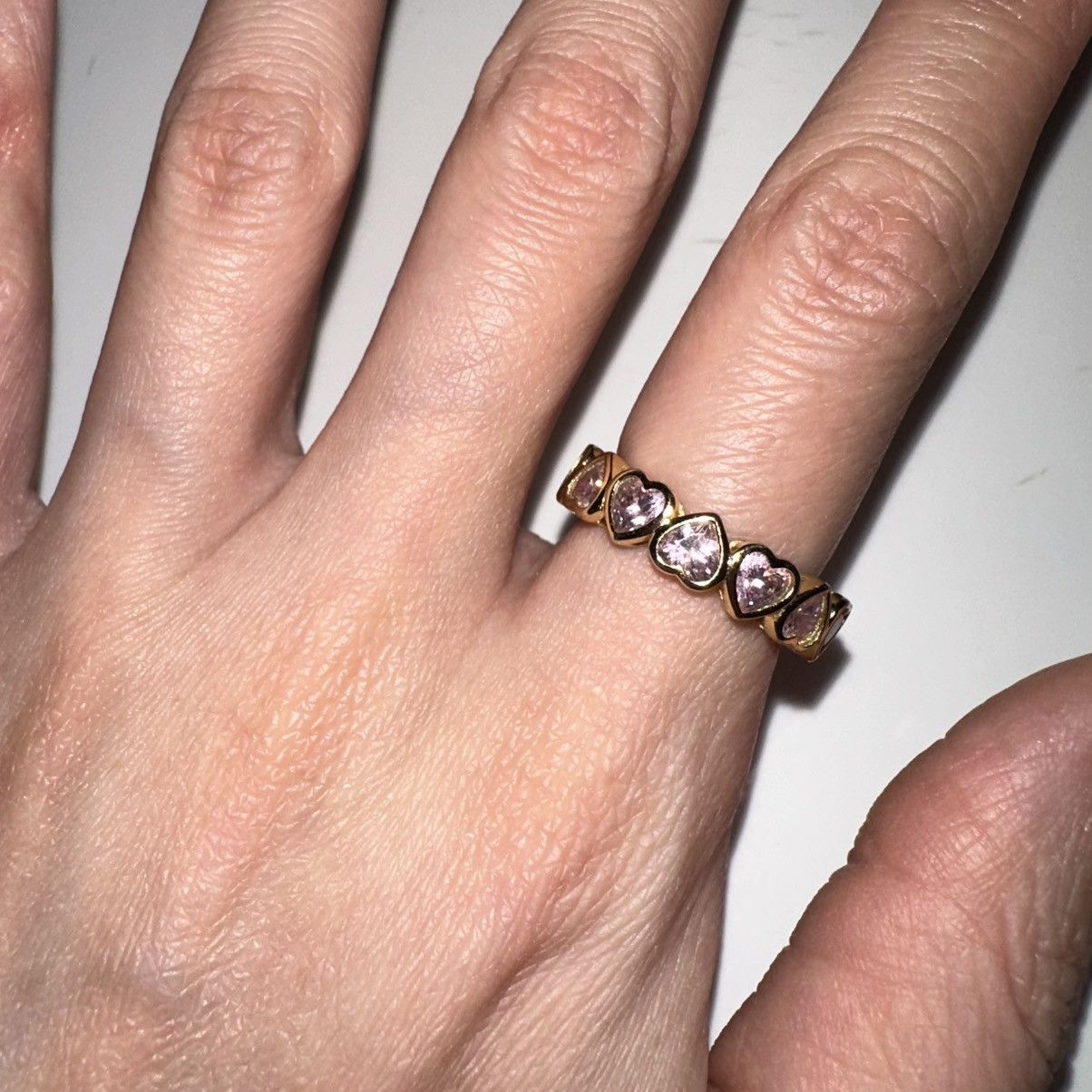 Other The m jewelers pave heart eternity band Size ONE SIZE - 2 Thumbnail