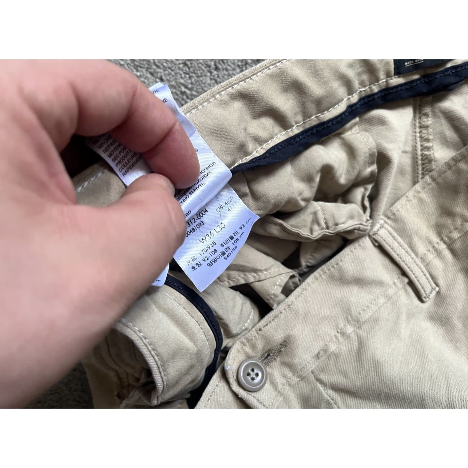 Dockers DOCKERS Pants Adult 36x30 Beige Straight Fit Zip Slash Pockets Mens Size US 36 / EU 52 - 7 Thumbnail