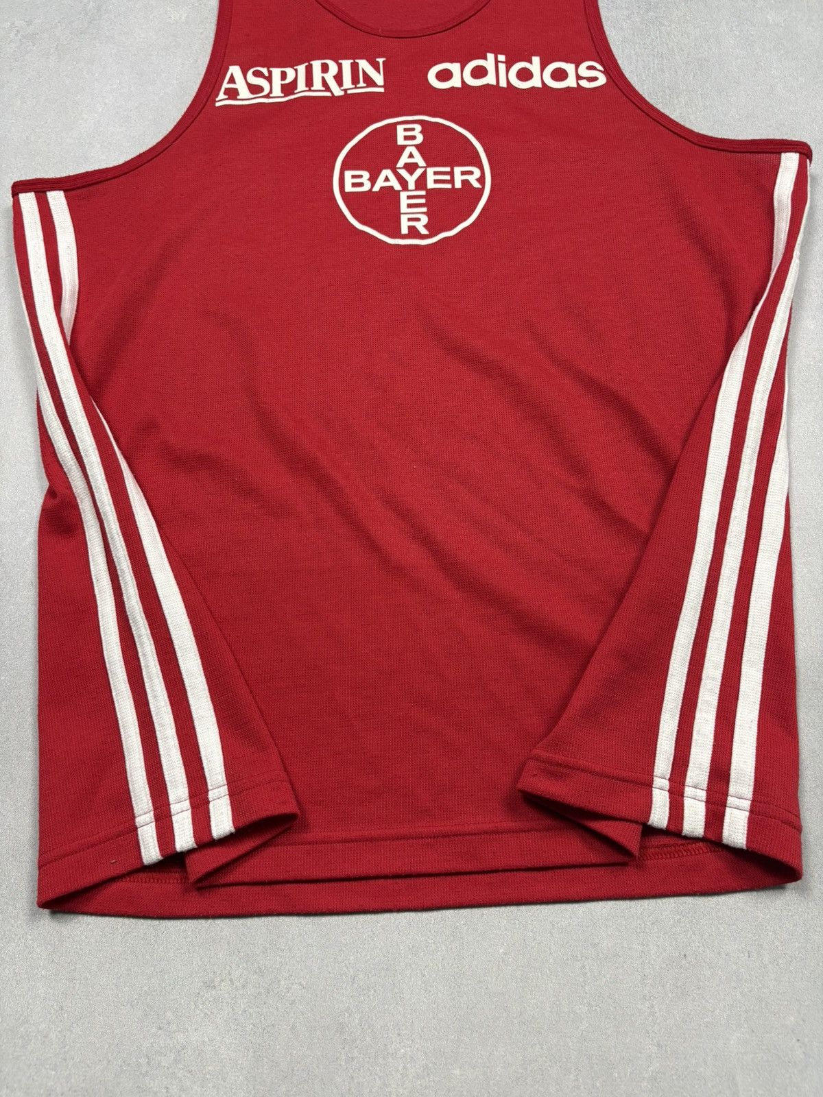 Adidas 90s Adidas TSV Bayer 04 Leverkusen Running Vintage Tank Top Size US L / EU 52-54 / 3 - 6 Thumbnail