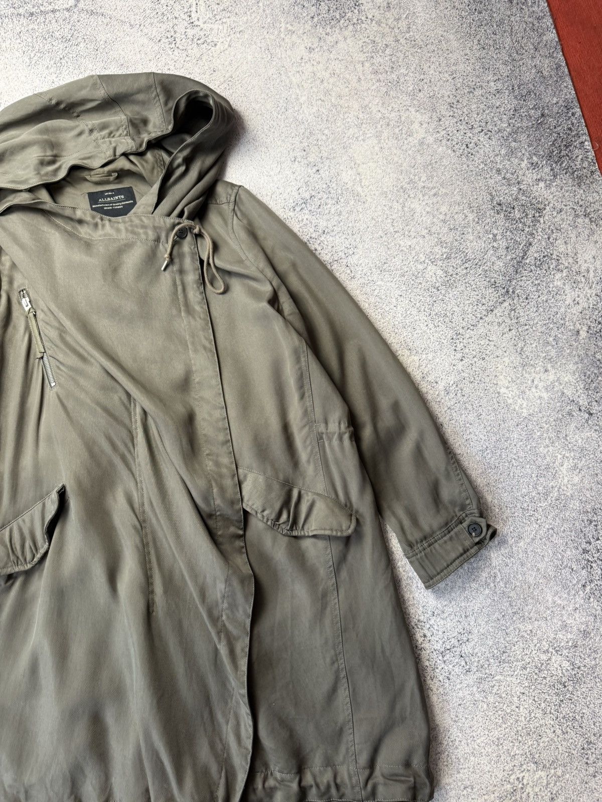 Allsaints Vintage ALLSAINTS PORTERE KHAKI PARKA COAT Japanese Y2K Size L / US 10 / IT 46 - 3 Thumbnail