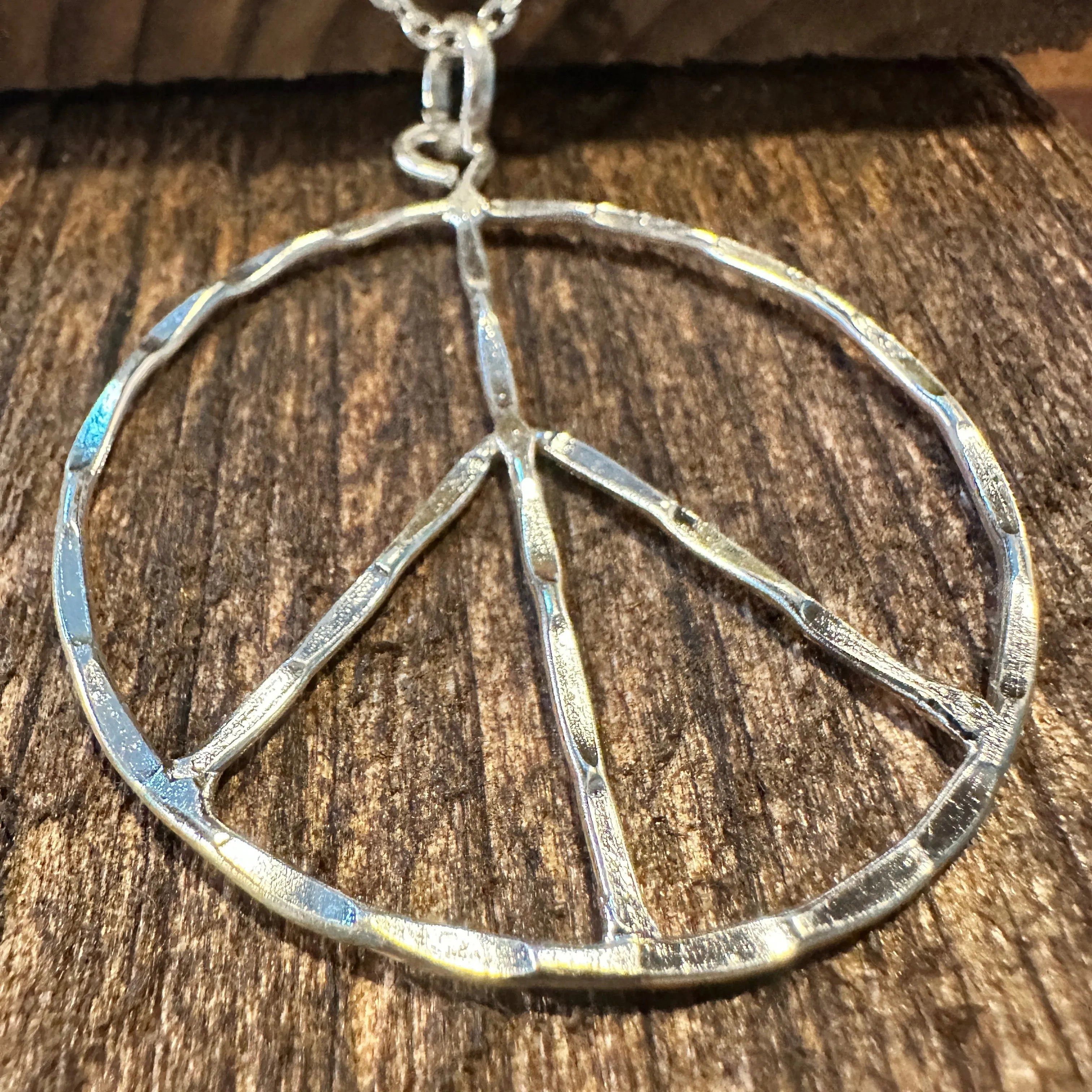 Other Handmade Artesian Hippie Silver Plated Peace Sign Necklace C Size ONE SIZE - 7 Thumbnail