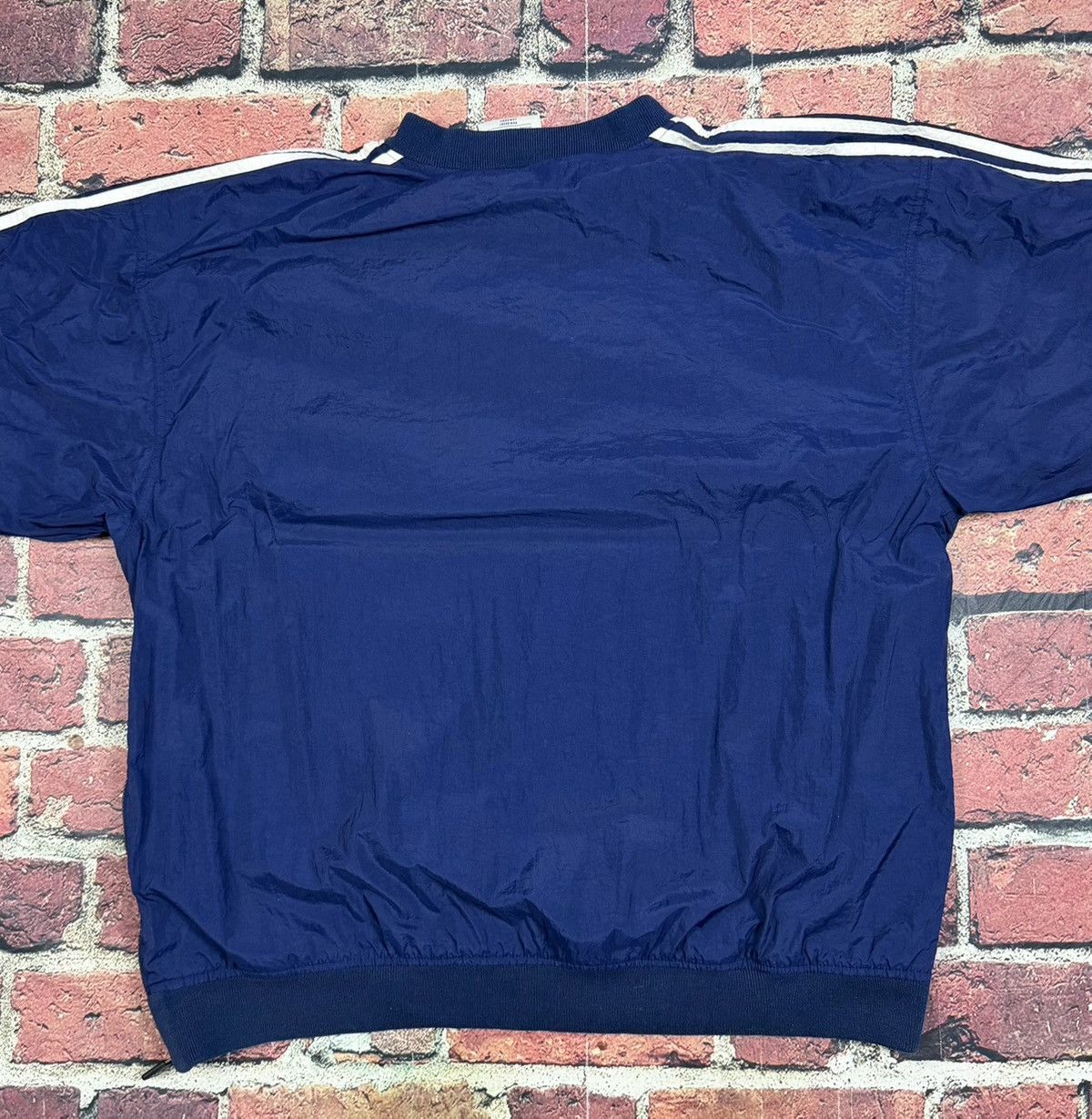 Adidas Vintage Adidas Pullover Jacket Windbreaker Lined 3 Stripe Size US XL / EU 56 / 4 - 4 Thumbnail