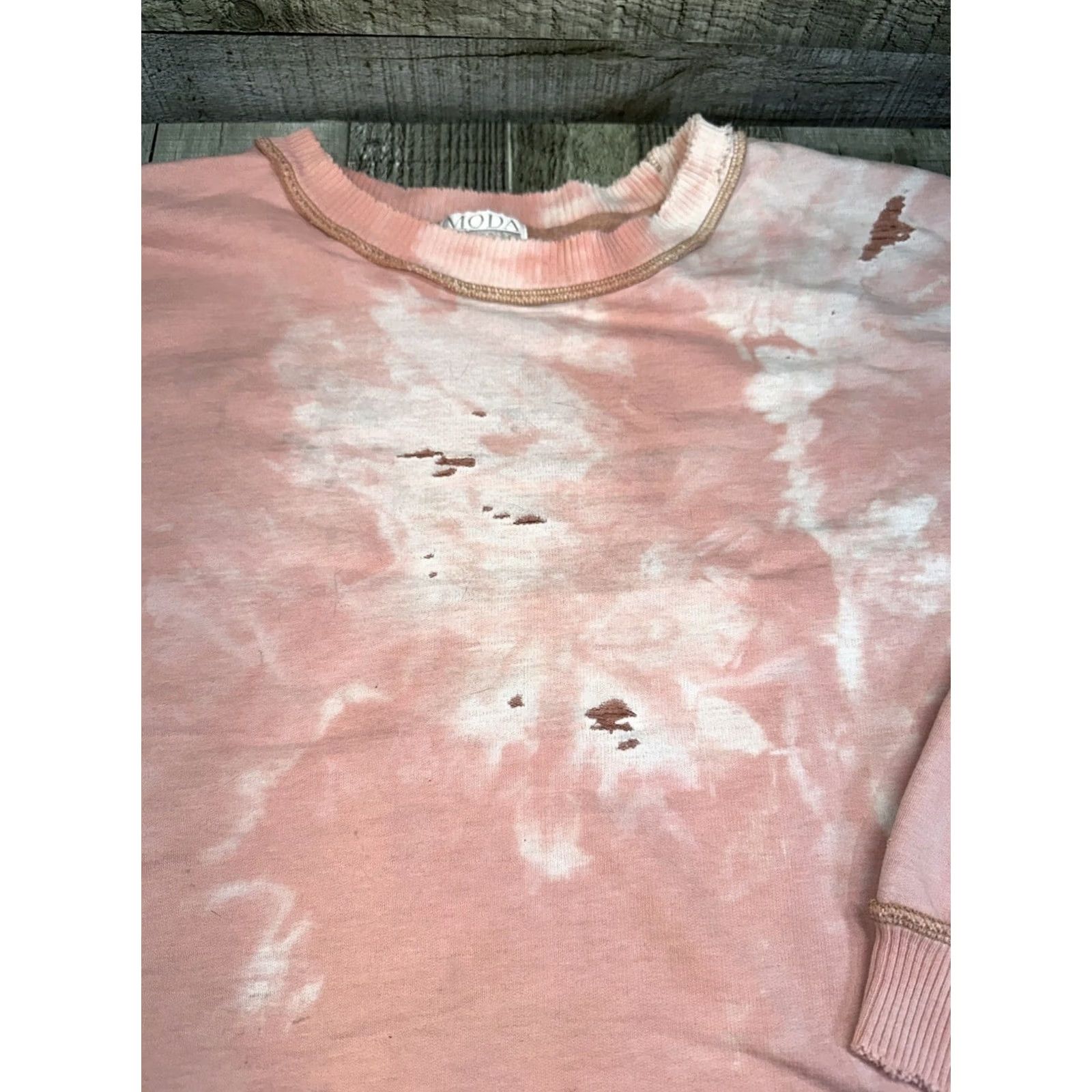 Vintage VINTAGE Moda International Sweater Women Pullover 80s 90s Pink Distressed Size L Womens Size L / US 10 / IT 46 - 6 Thumbnail