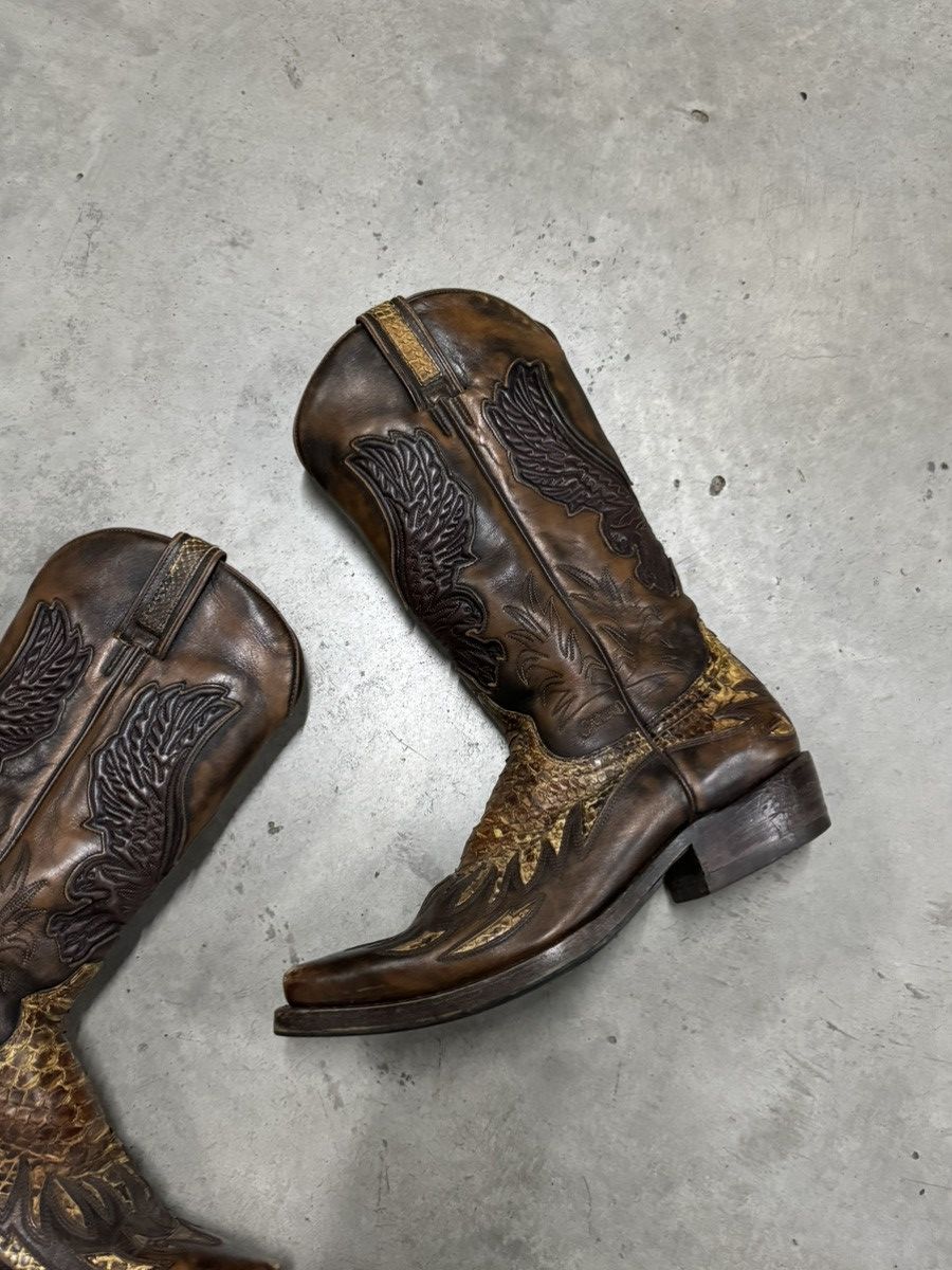 Sancho Boots Sancho Mexico Vintage Western Cowboy Python Boots Size US 7 / EU 40 - 14 Thumbnail