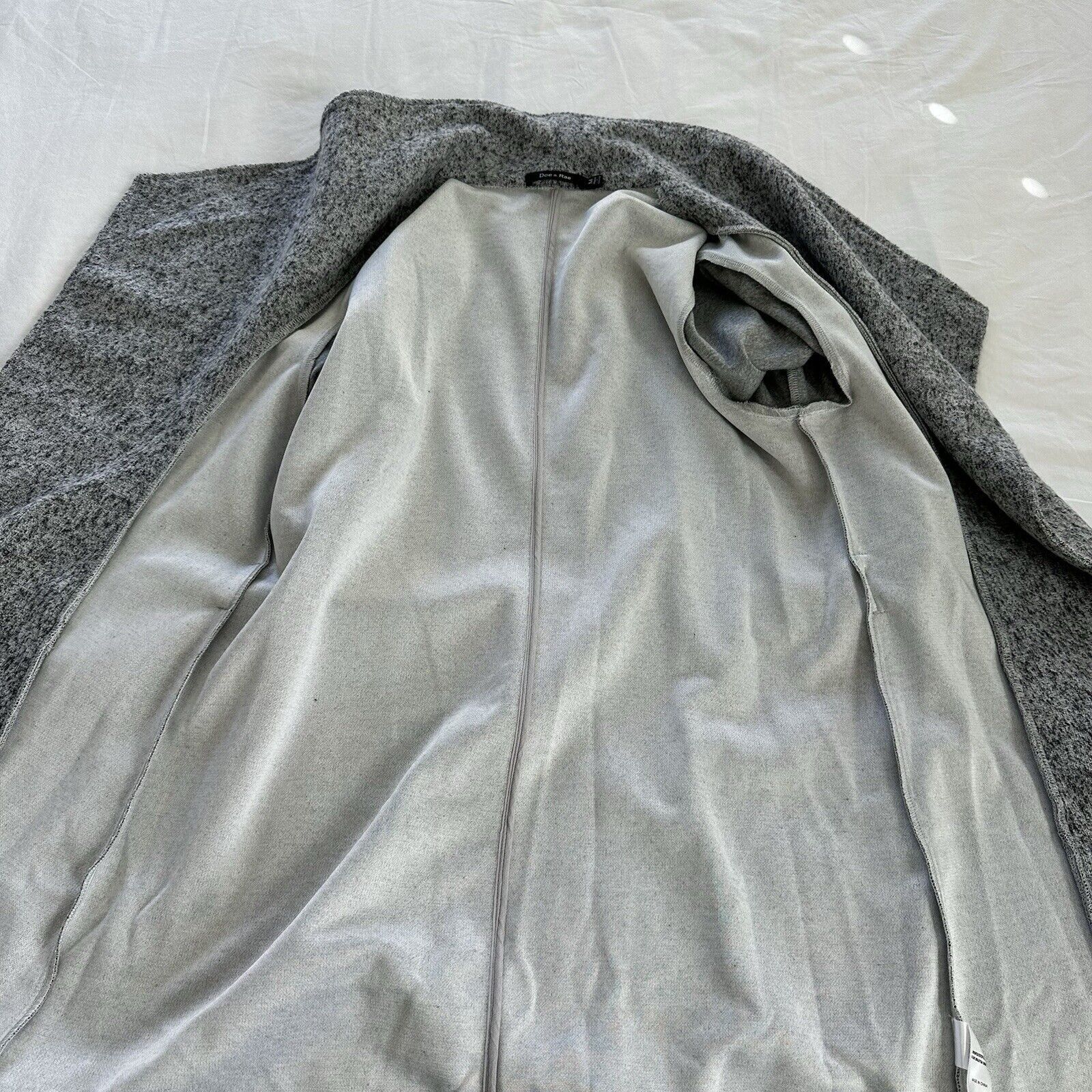 Other Doe & Rae Grey Belted Knit Cardigan Open Front Size US M Size M / US 6-8 / IT 42-44 - 11 Thumbnail