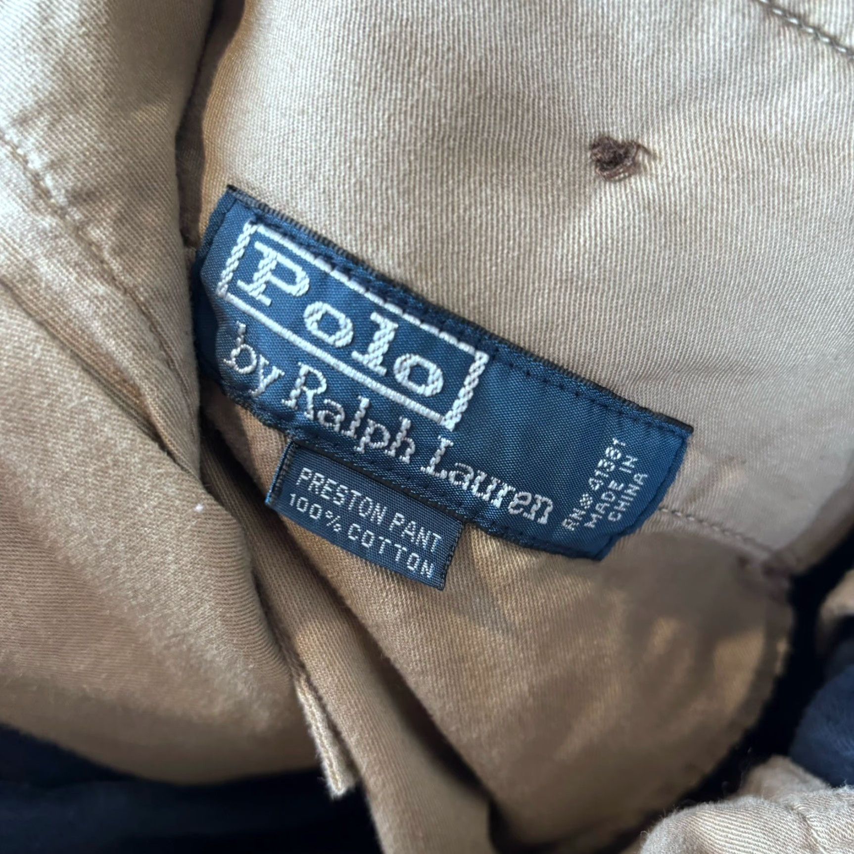 Polo Ralph Lauren VINTAGE Polo Ralph Lauren Preston Corduroy Pant Mens 35x30 Navy Flat Front Size US S / EU 44-46 / 1 - 7 Thumbnail