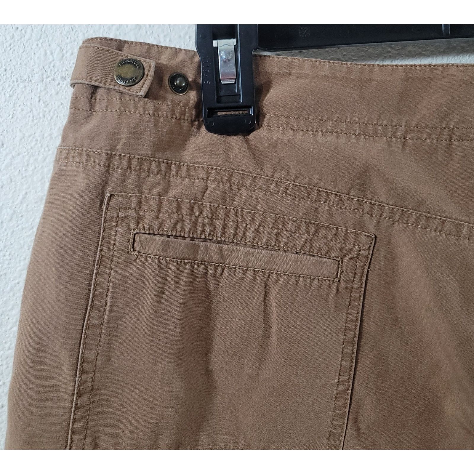 Jones New York Jones New York Brown Flat Front Cropped Pant 10 Straight Leg Size 32" / US 10 / IT 46 - 6 Thumbnail